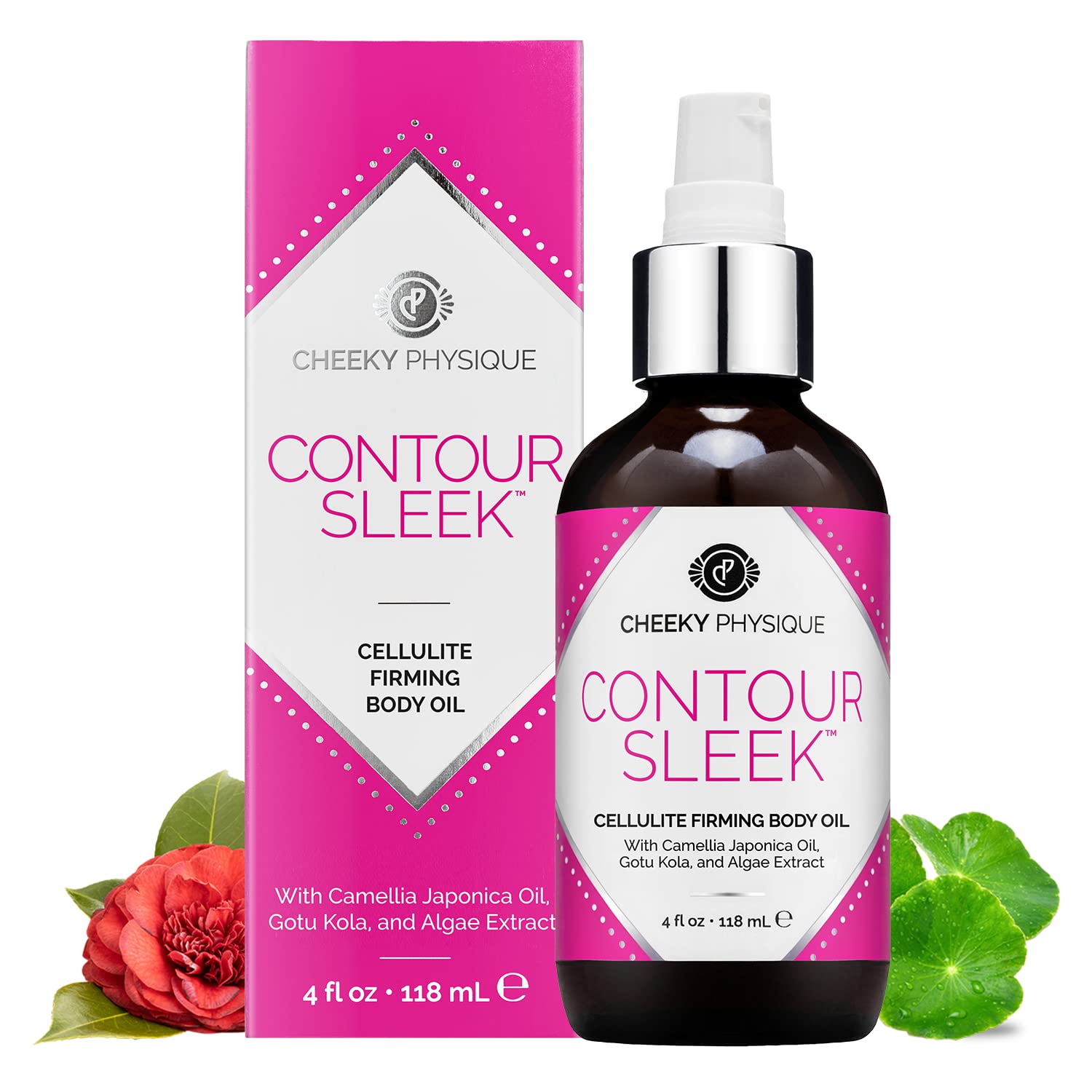 Contour Sleek Cellulite Smoothing Oil - Intensive Anti Cellulite Skin Tightening & Firming Body Oil With Gotu Kola - Natural Det