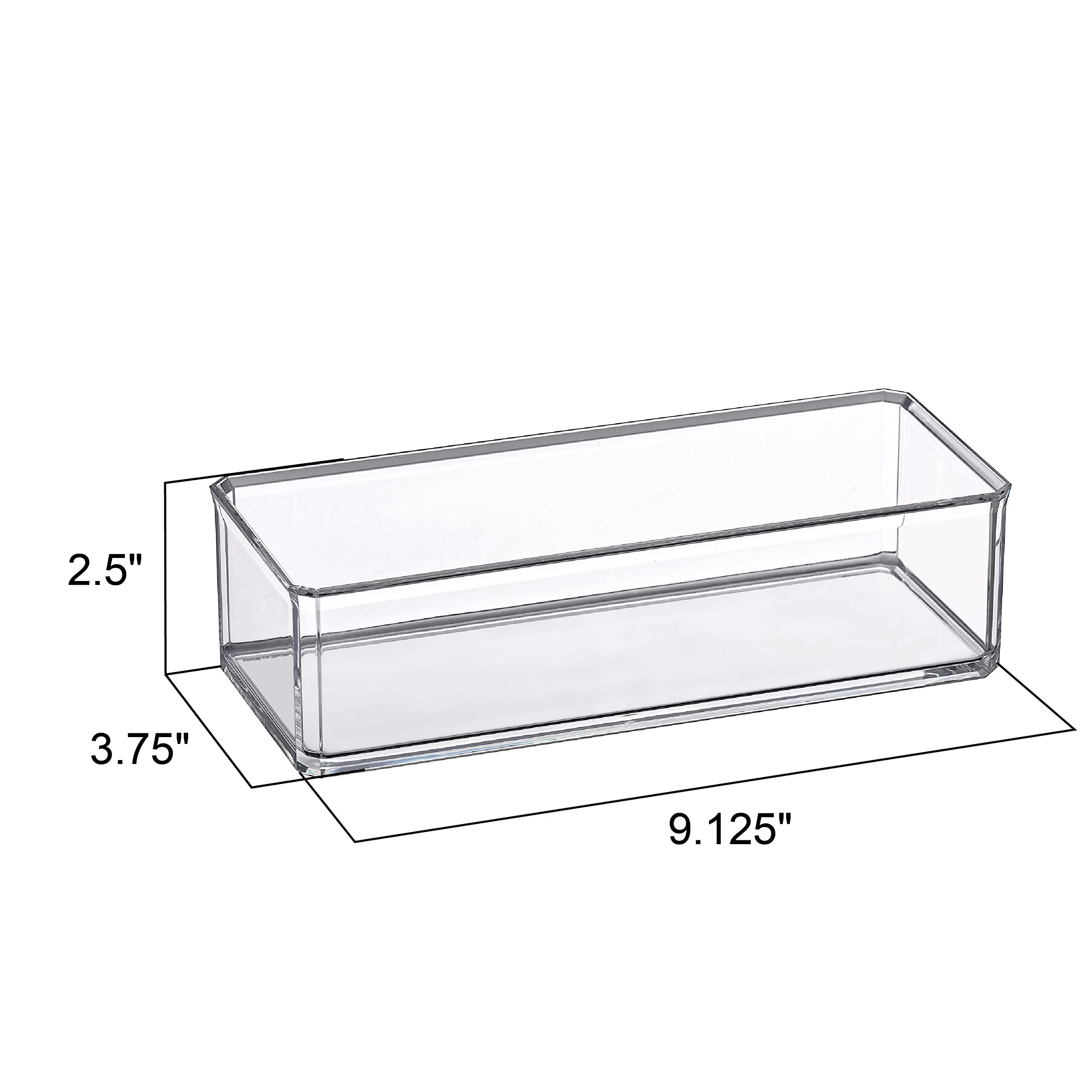 Amazing Abby - Glamour - Acrylic 1-Compartment Makeup Organizer, Transparent Plastic Lipstick Holder, Perfect Bathroom Vanity St