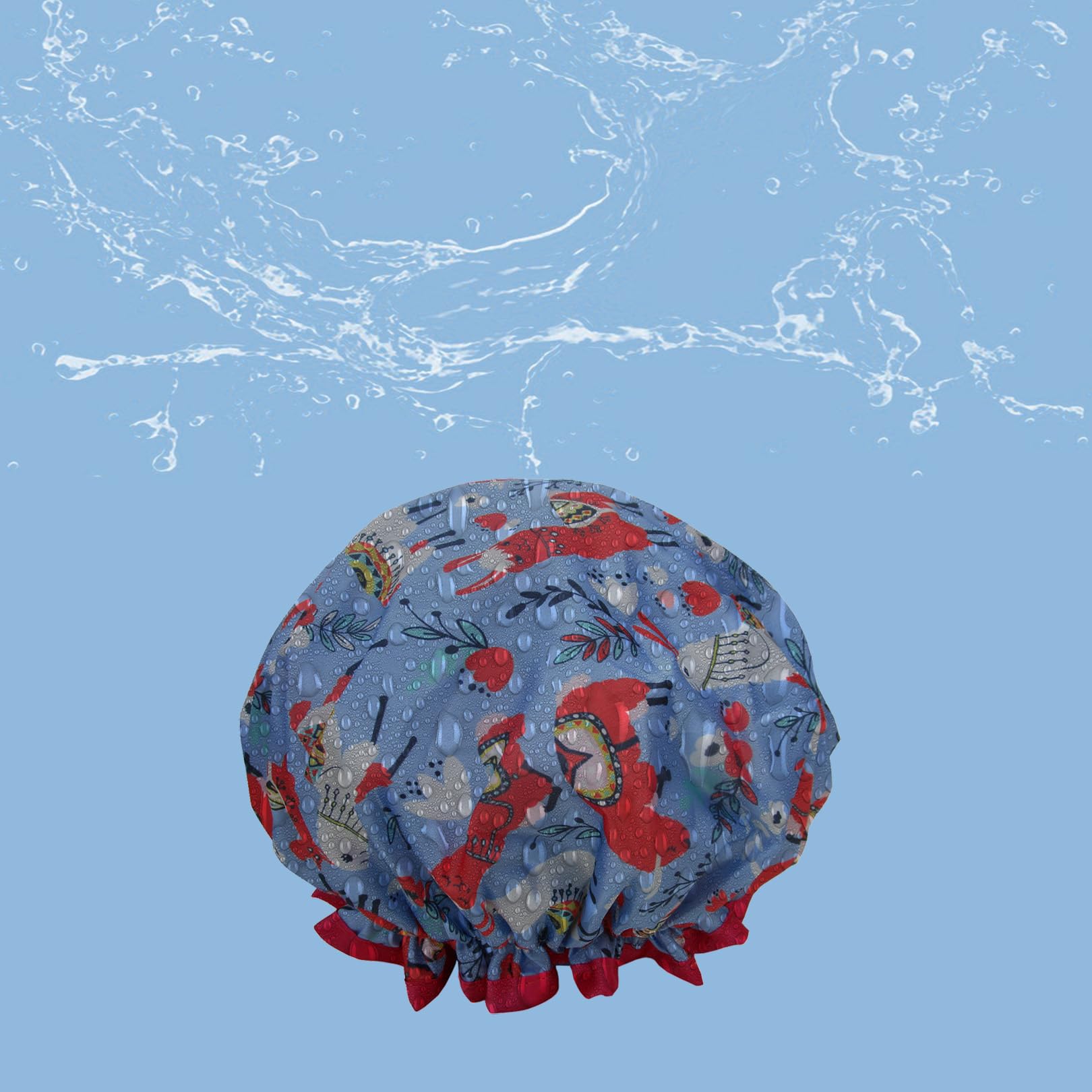 1 Pcs Waterproof Shower Cap For Women,Hair Treatment Bath Cap For Girls Spa Home Use,Travel And Hair Salon