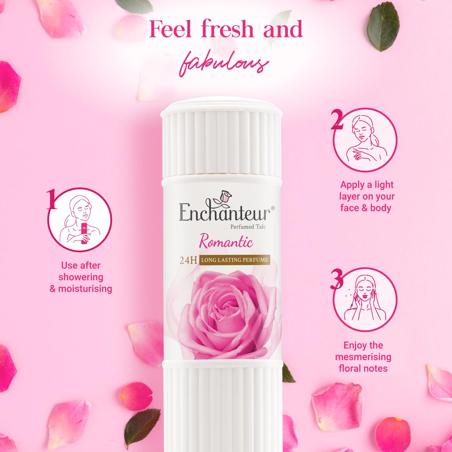 Enchanteur 1 Perfumed Talc Romantic, 250G