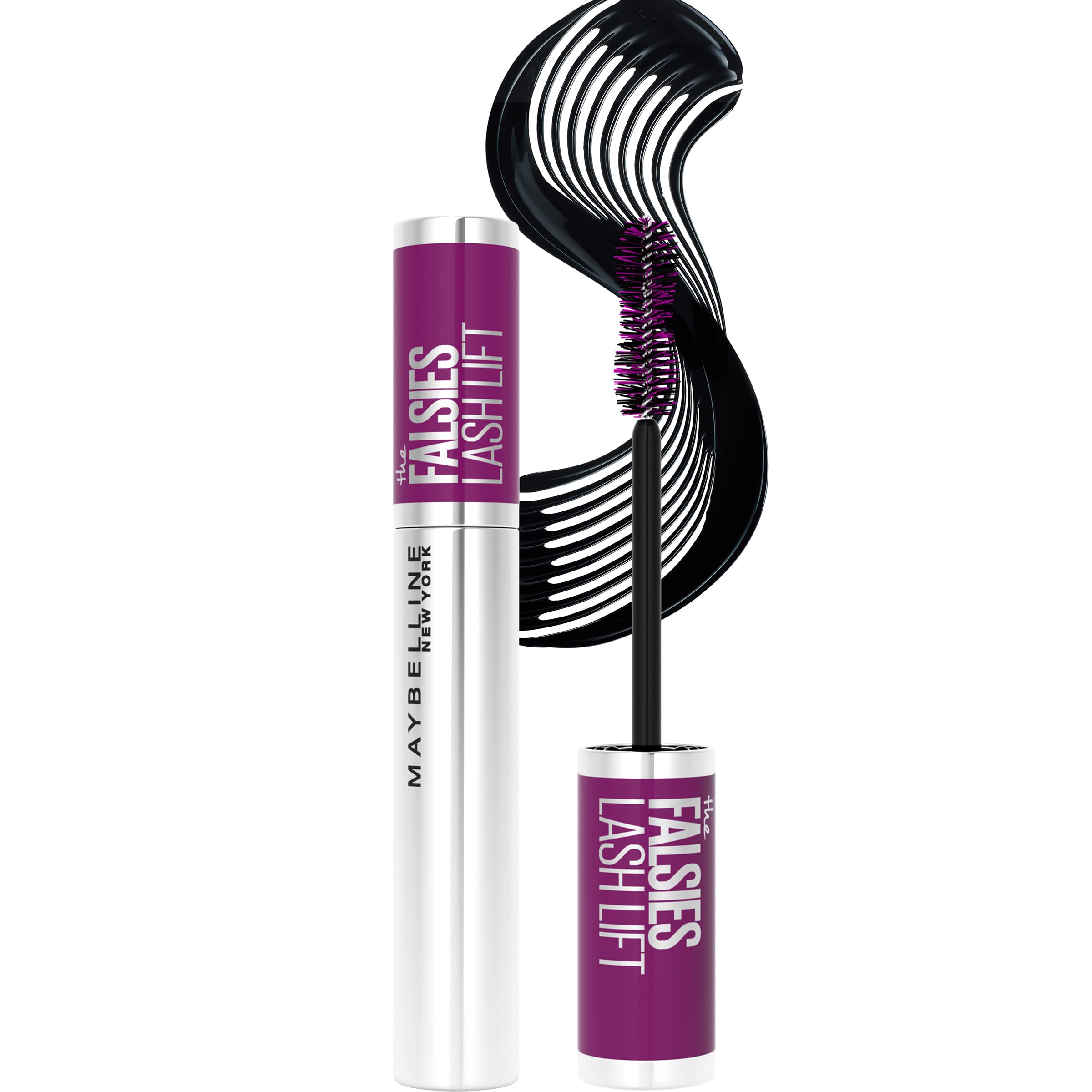 Maybelline The Falsies Lash Lift Waterproof Mascara Volumizing, Lengthening, Lifting, Curling, Multiplying, Eye Makeup, Very Bla