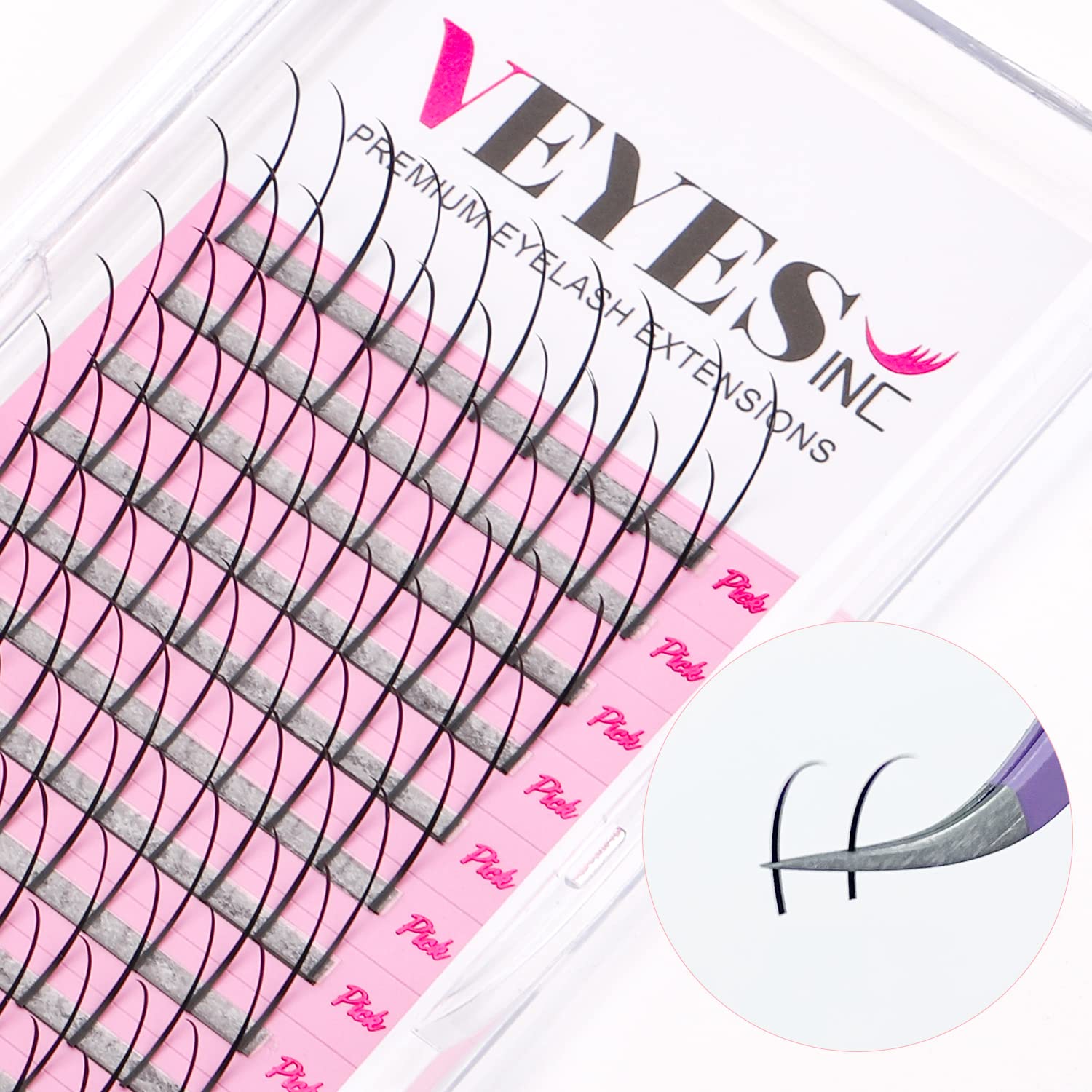Veyes Inc Spikes Lash Extensions 0.07 C Curl 8-16Mm Mixed Length, Premium Eyelashes Tray, Professional Supplies For Lash Techs (
