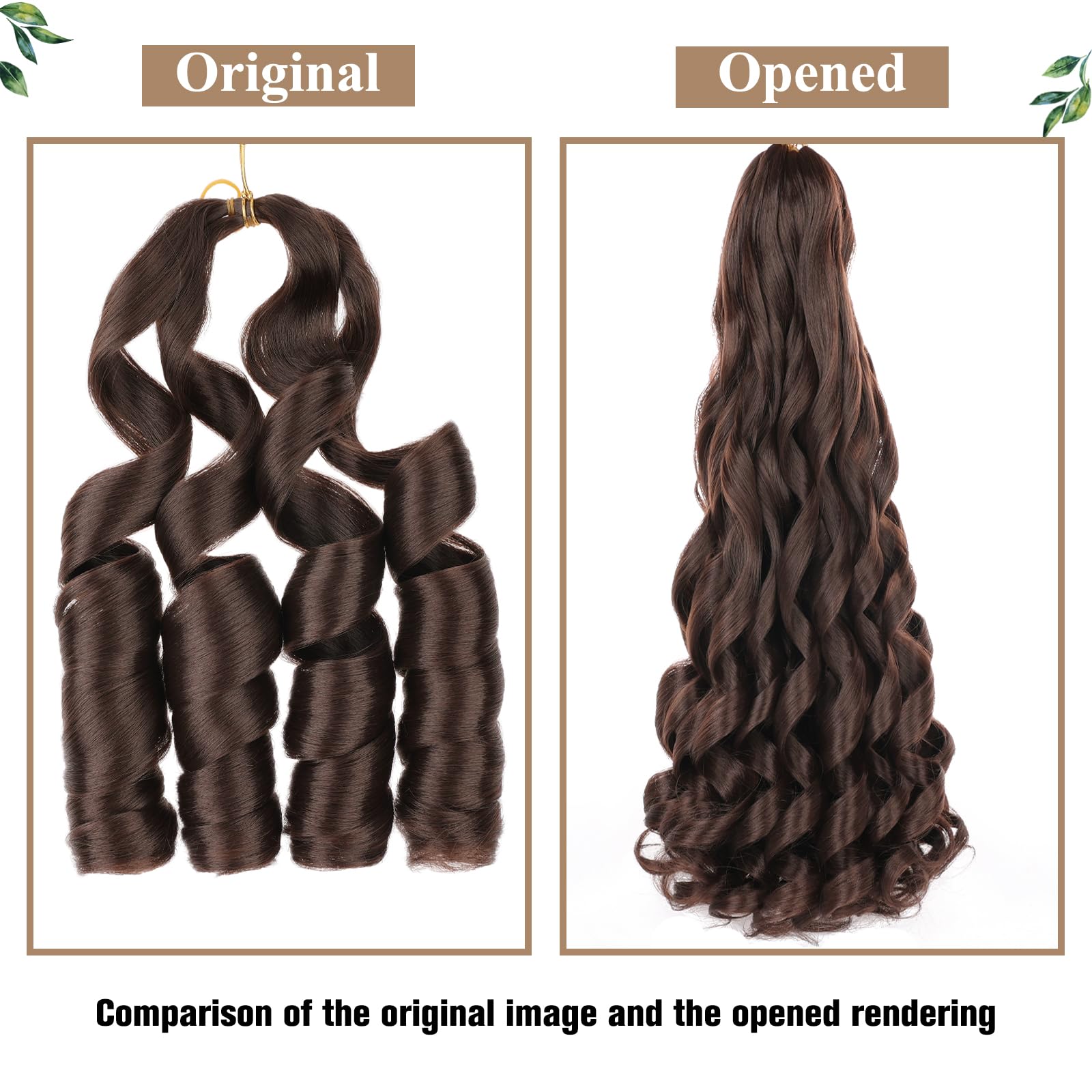 Cookoo 9 Packs French Curl Braiding Hair Dark Brown 22 Inch Loose Wave Bouncy Braiding Hair With Curly Ends Pre Stretched Yaki C