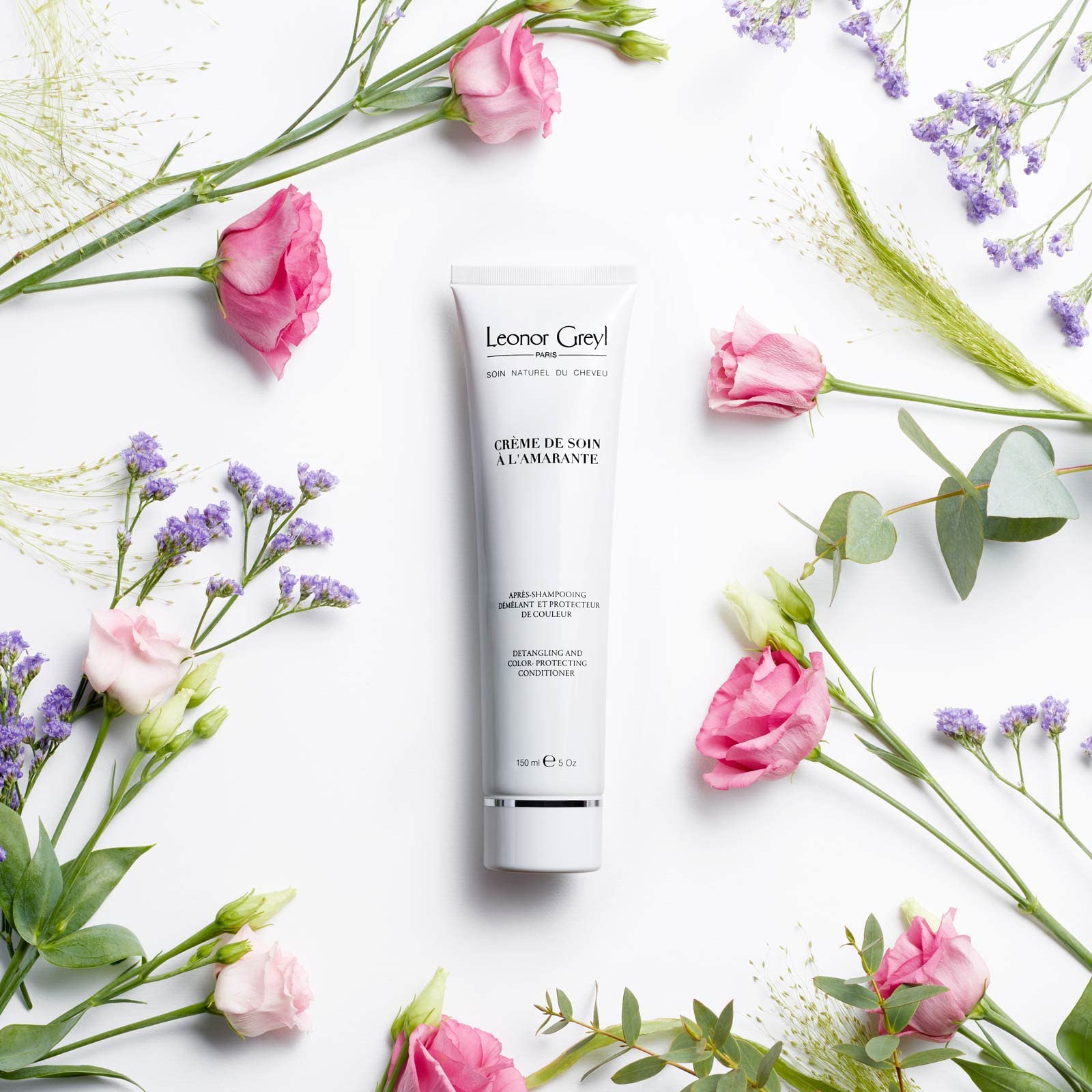 Leonor Greyl Paris - Creme De Soin A L'Amarante - Detangling And Color-Protecting Conditioner - Gluten Free & Vegan, 94% Natural