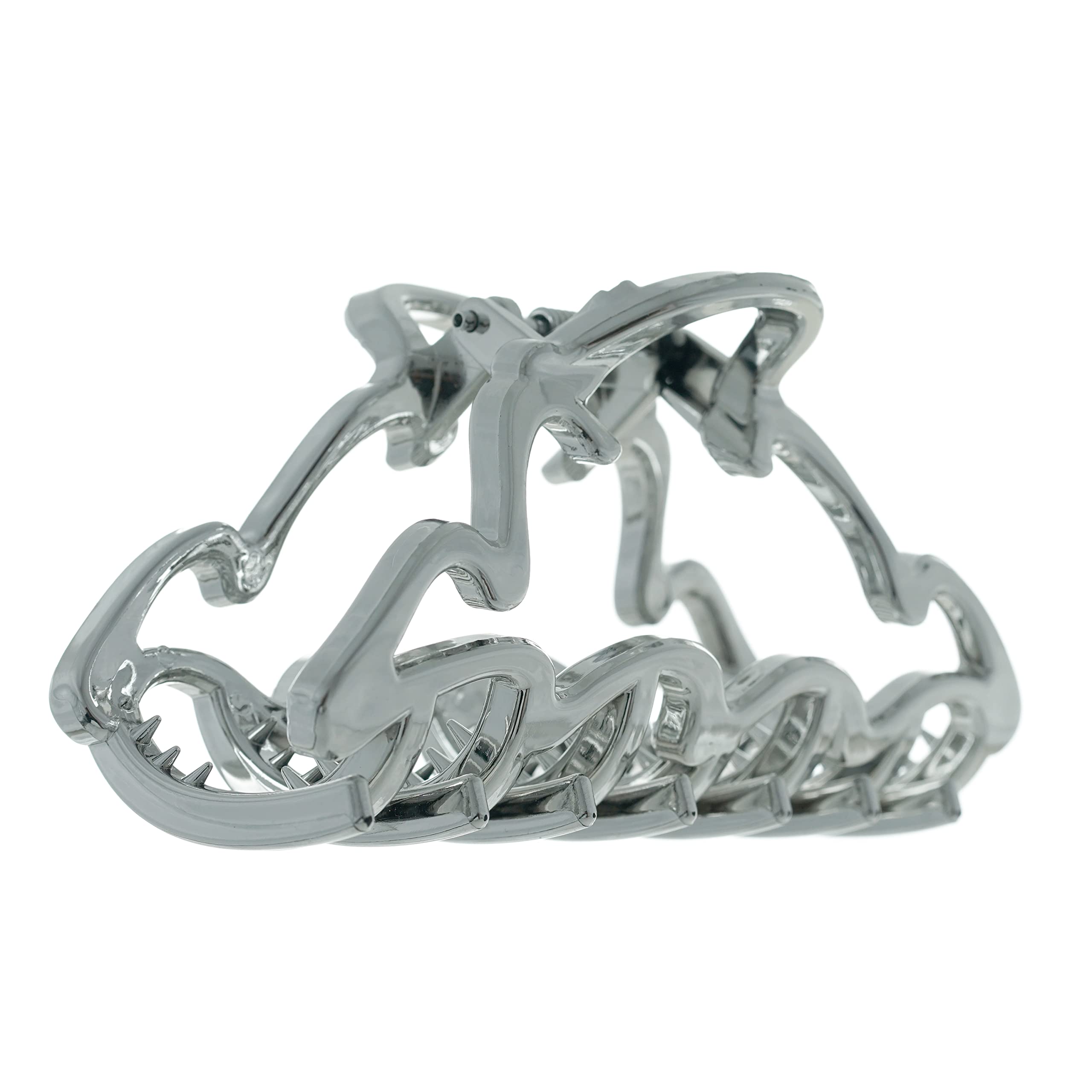 Ouidad Made for Curls XL Claw Clips, Gold and Silver, 2 Count