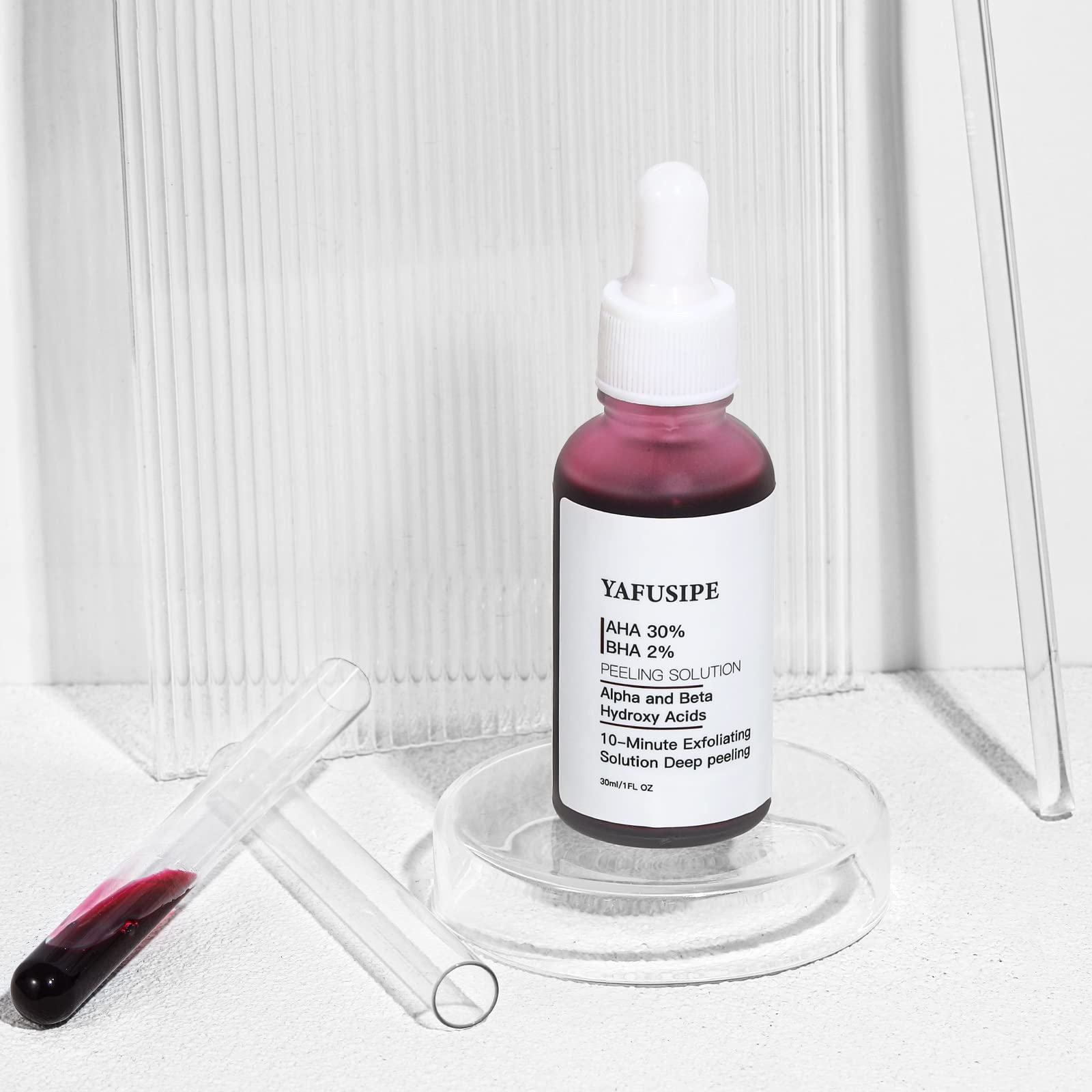 AHA 30% + BHA 2% Peeling Solution Exfoliating Chemical Skin Peel for Face at Home Facial Mask Red Peeling BHA Liquid Exfoliant A
