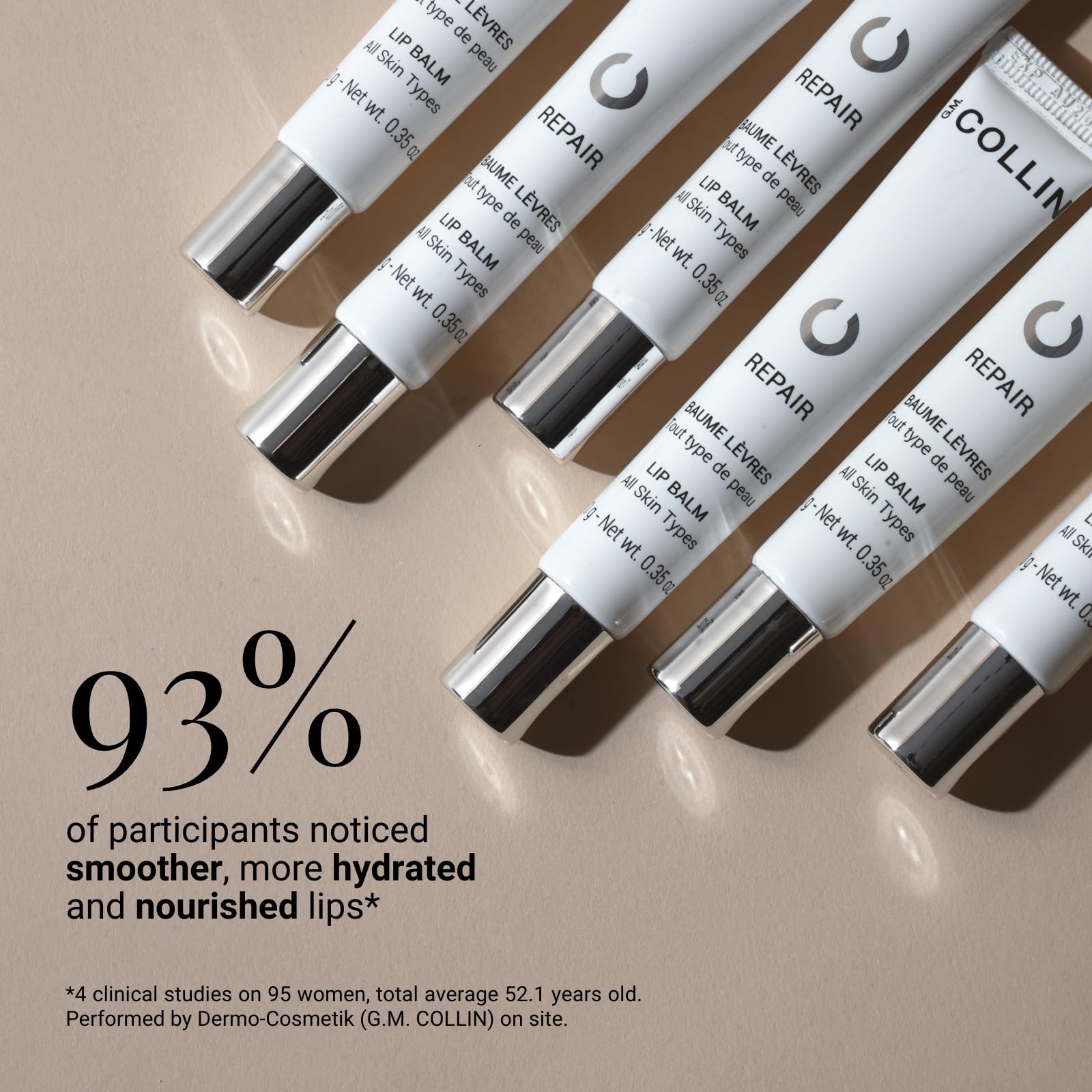 G.M. COLLIN Repair Lip Balm | Hydrating Treatment for Dry or Chapped Lips | Moisturizing Shea Butter to Heal and Soften | Vegan