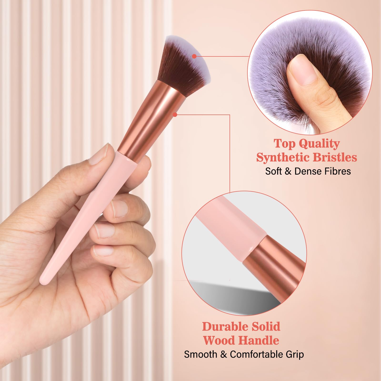 Makeup Brush Set, 17Pcs Makeup Brushes With Foundation Eyebrow Blending Concealer Blush Eyeshadow Contour Lash Powder Brush, Mak