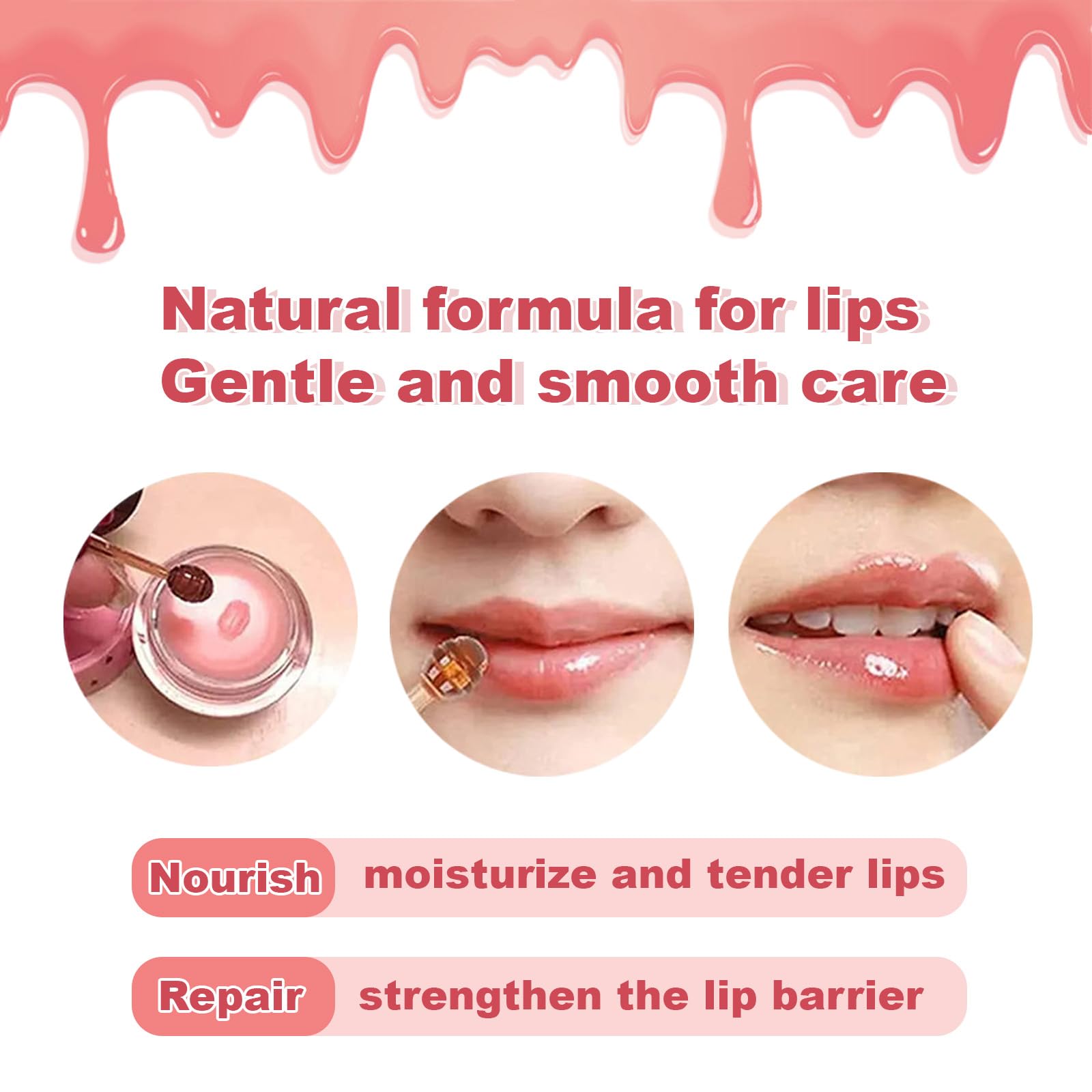 Aaiffey Lip Balm Honey Pot,Watermelon Apple Lime Cherry Lip Sleeping Mask Moisturizing Lip Mask Overnight Hydrating Prevention D
