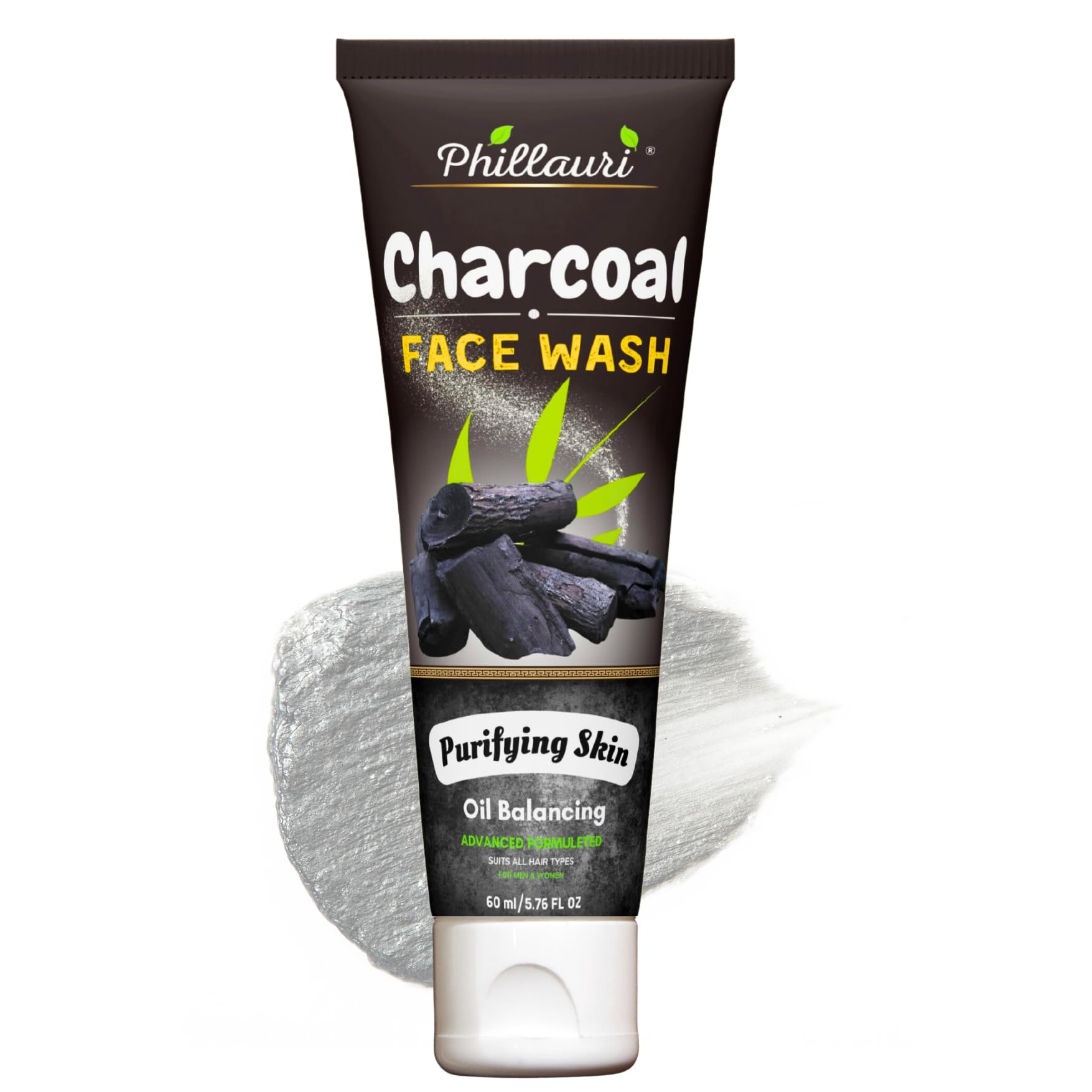 Phillauri Charcoal Facewash Face Wash | Face Wash For Men | Face Wash For Women (60 Ml)