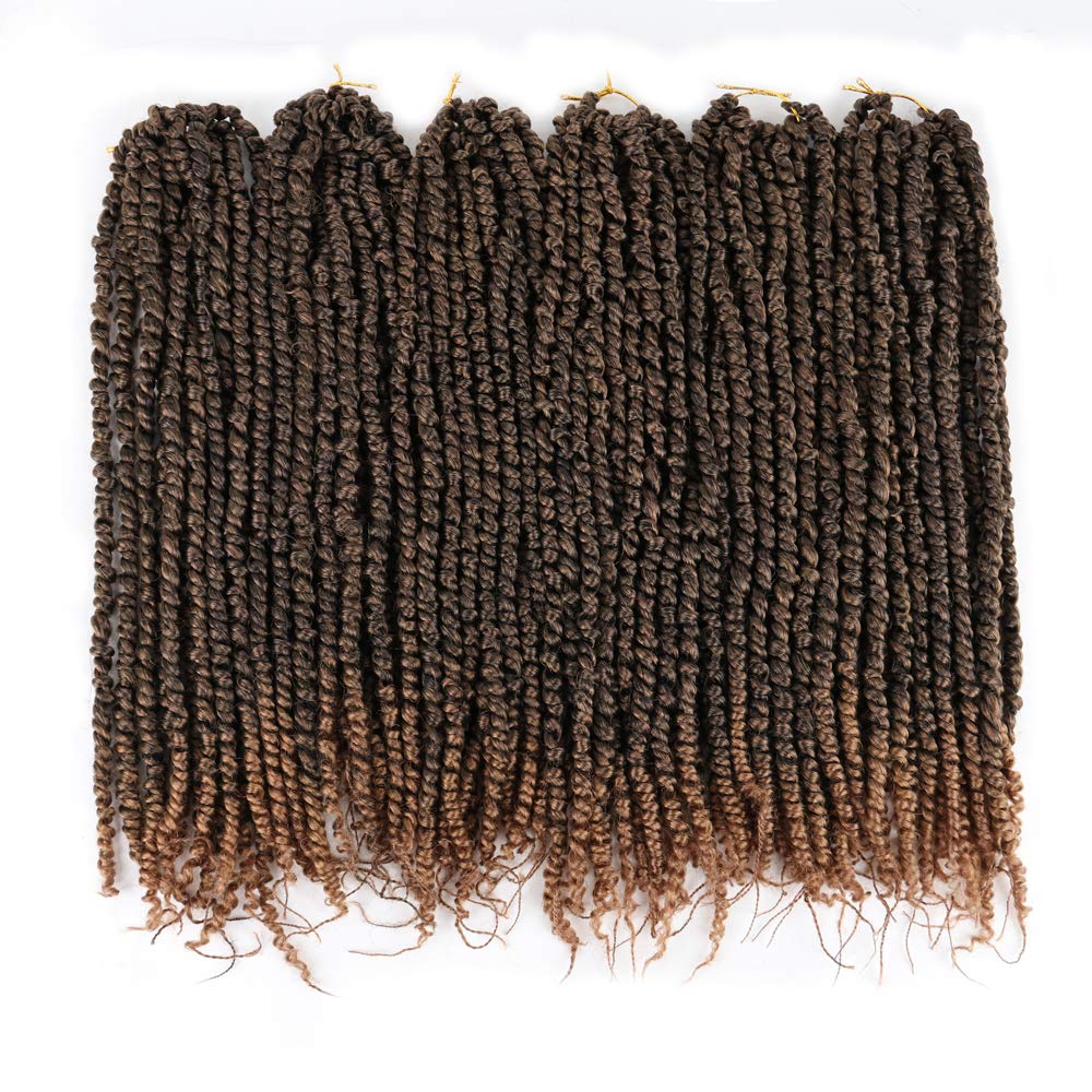 Passion Twist Hair 18 Inch Pre Twisted Crochet Hair 6 Packs Pre-Looped Passion Twists Crochet Braids Ombre Color Made Of Bohemia