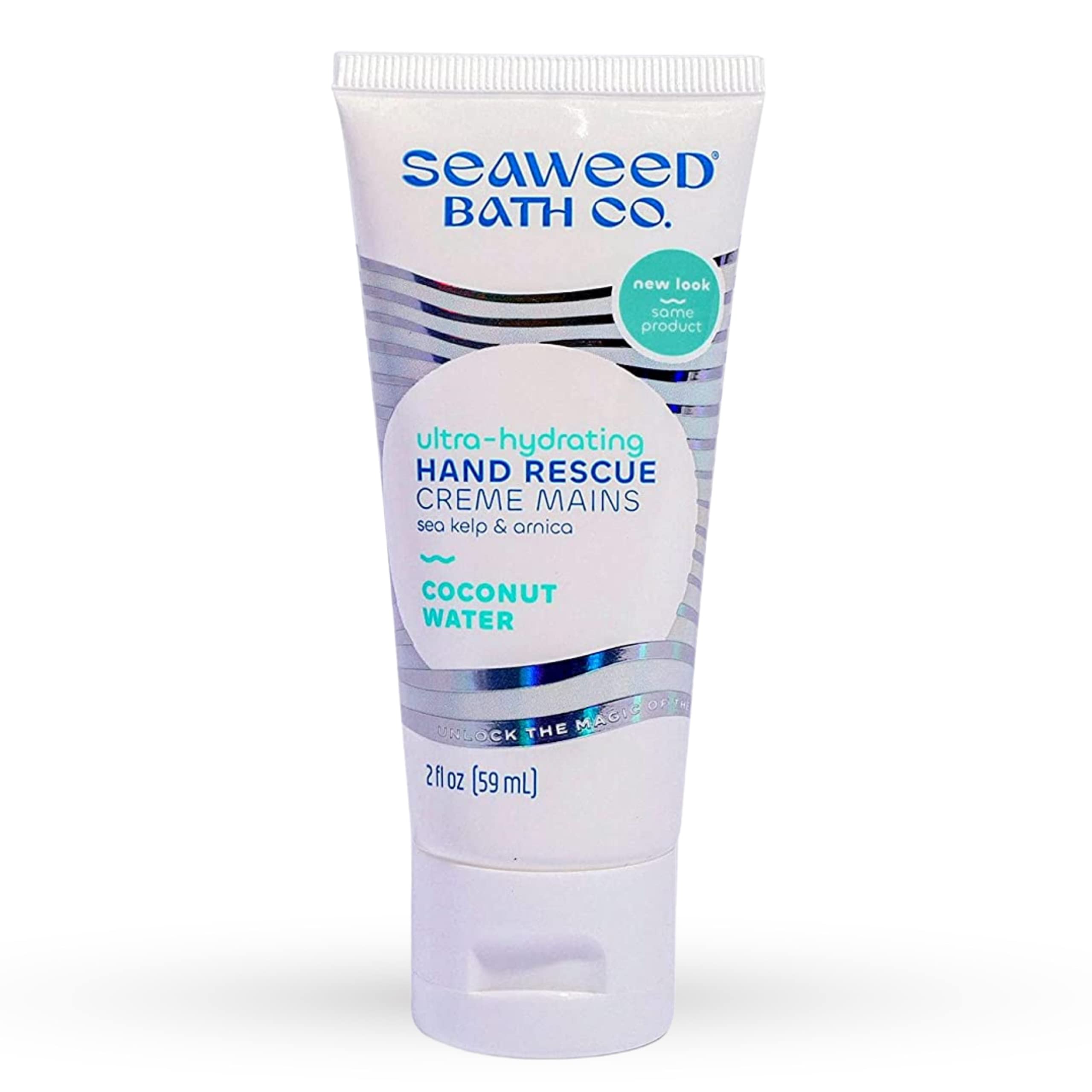 Seaweed Bath Co. Ultra-Hydrating Hand Rescue Hand Cream, Coconut Water Scent, 2 Ounce, Sustainably Harvested Seaweed, Sea Kelp,
