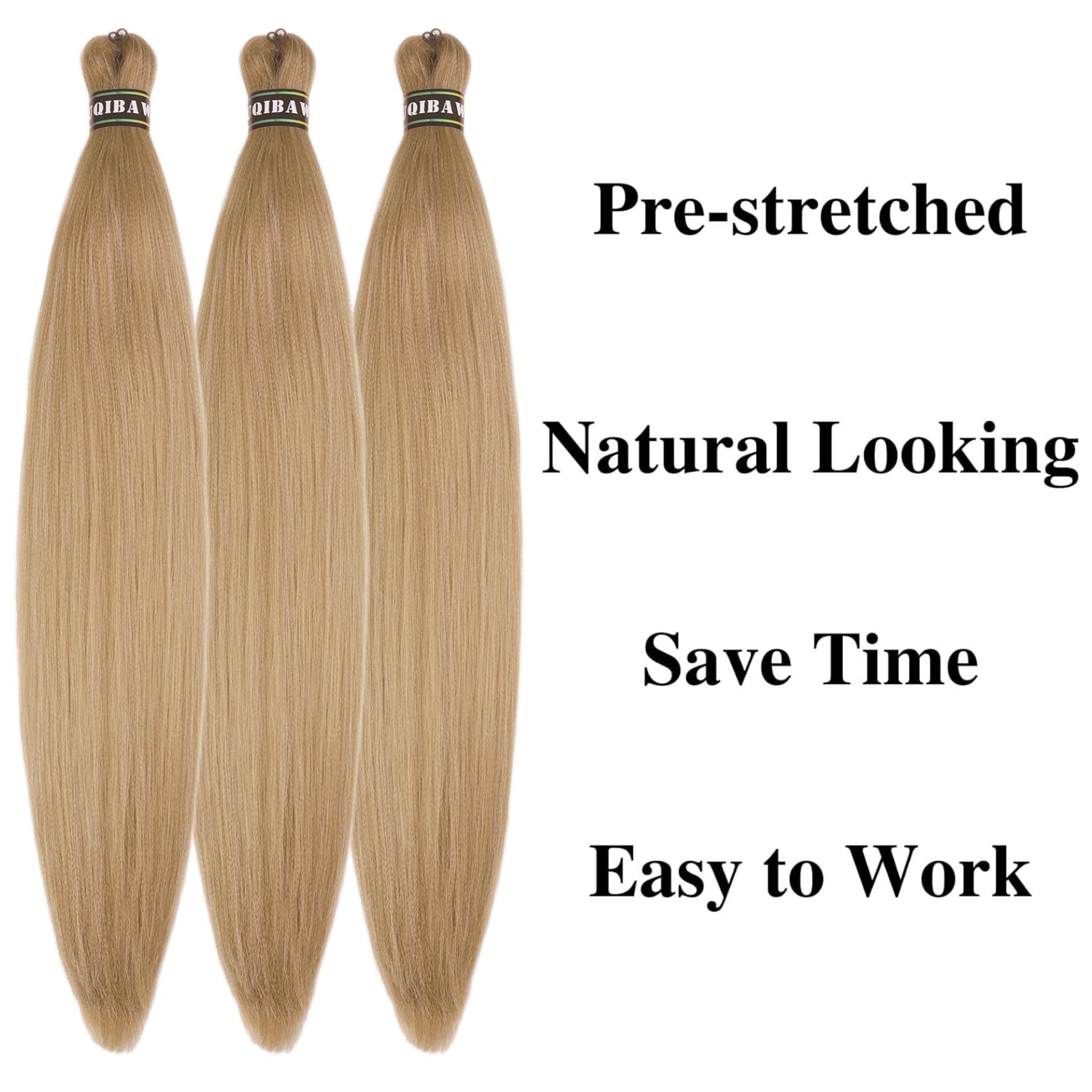 Brown Blonde Braiding Hair Pre stretched Box Braiding Hair Extensions Feed in Braids