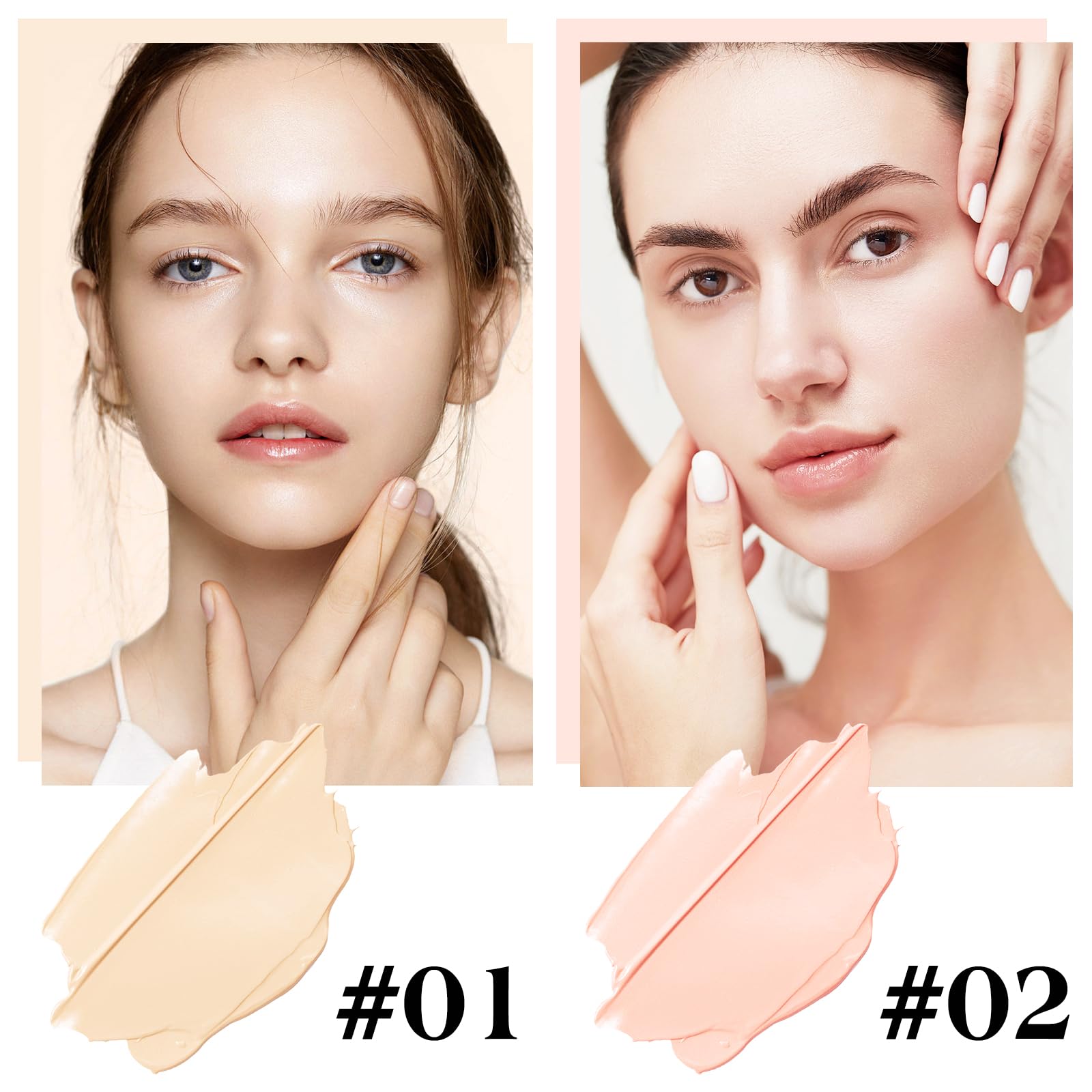 Lokfar 2Pcs Concealer Full Coverage Kit With Brush, Under Eye Concealer For Dark Circles, Cream Makeup Concealer [Hydrating Wate