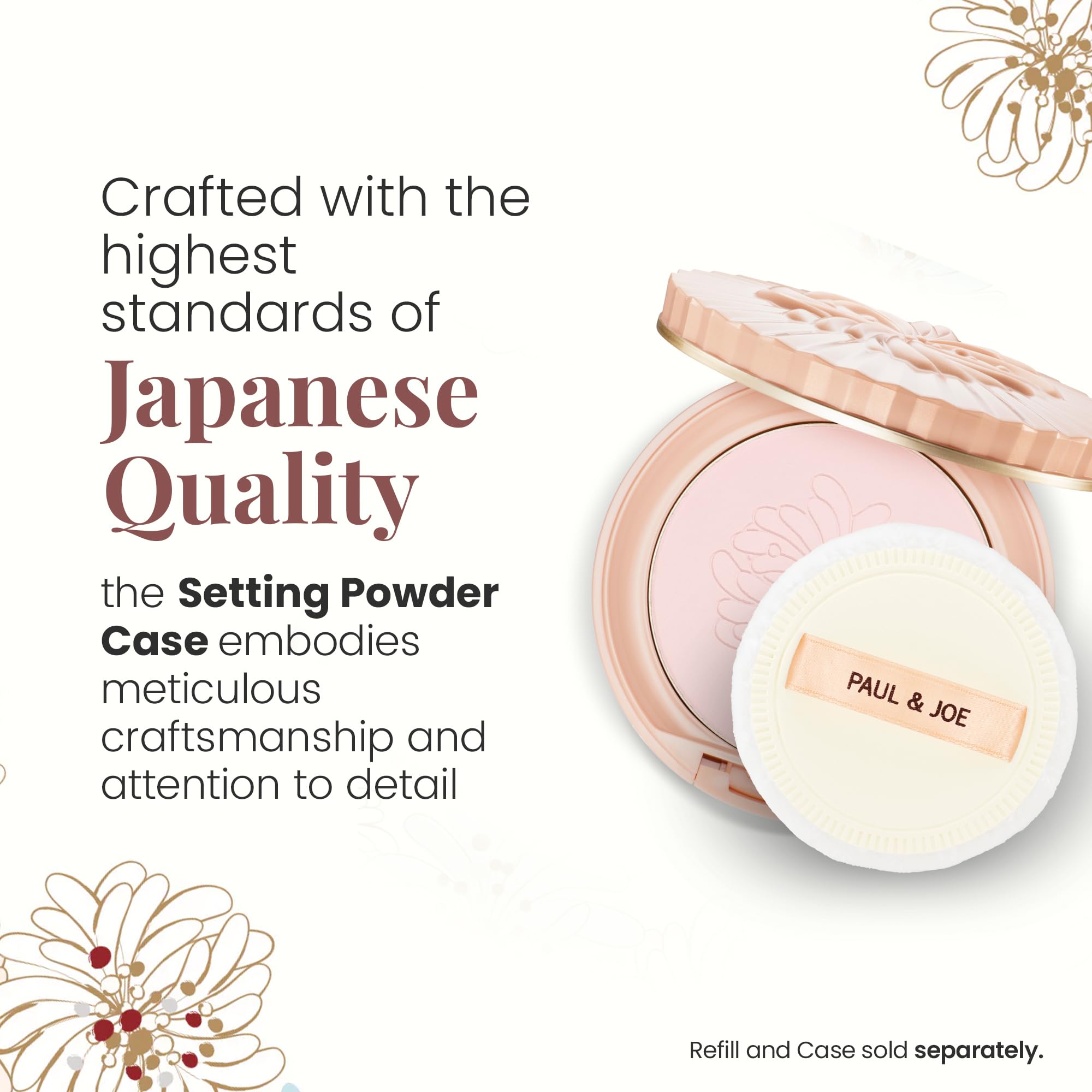 Paul & Joe Setting Powder Refill Only, Case Sold Separately, All-Day Lightweight Compact Powder, Ideal Face Makeup for Setting a