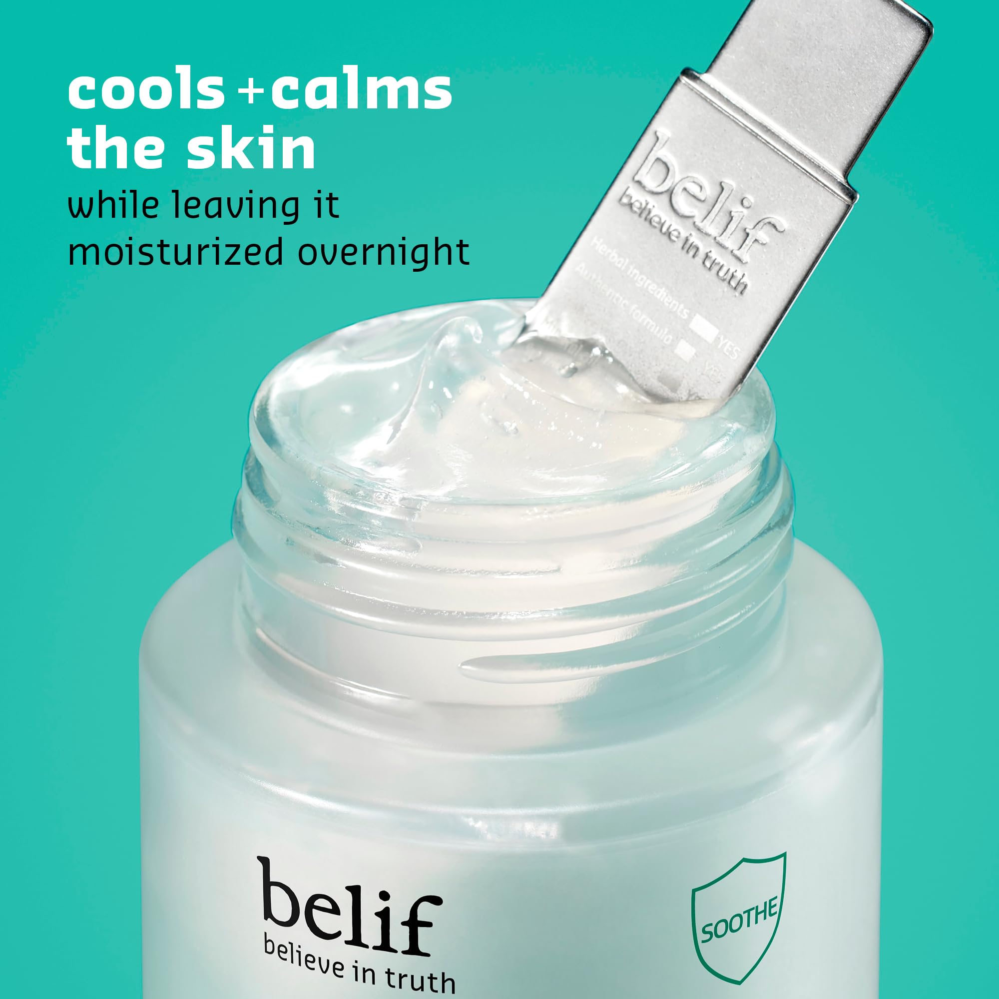 Belif Super Knight Clear Soothing Mask, Overnight Hydrating Face Mask, Lightweight, Cooling & Antioxidant-Rich, Squalane, No Was