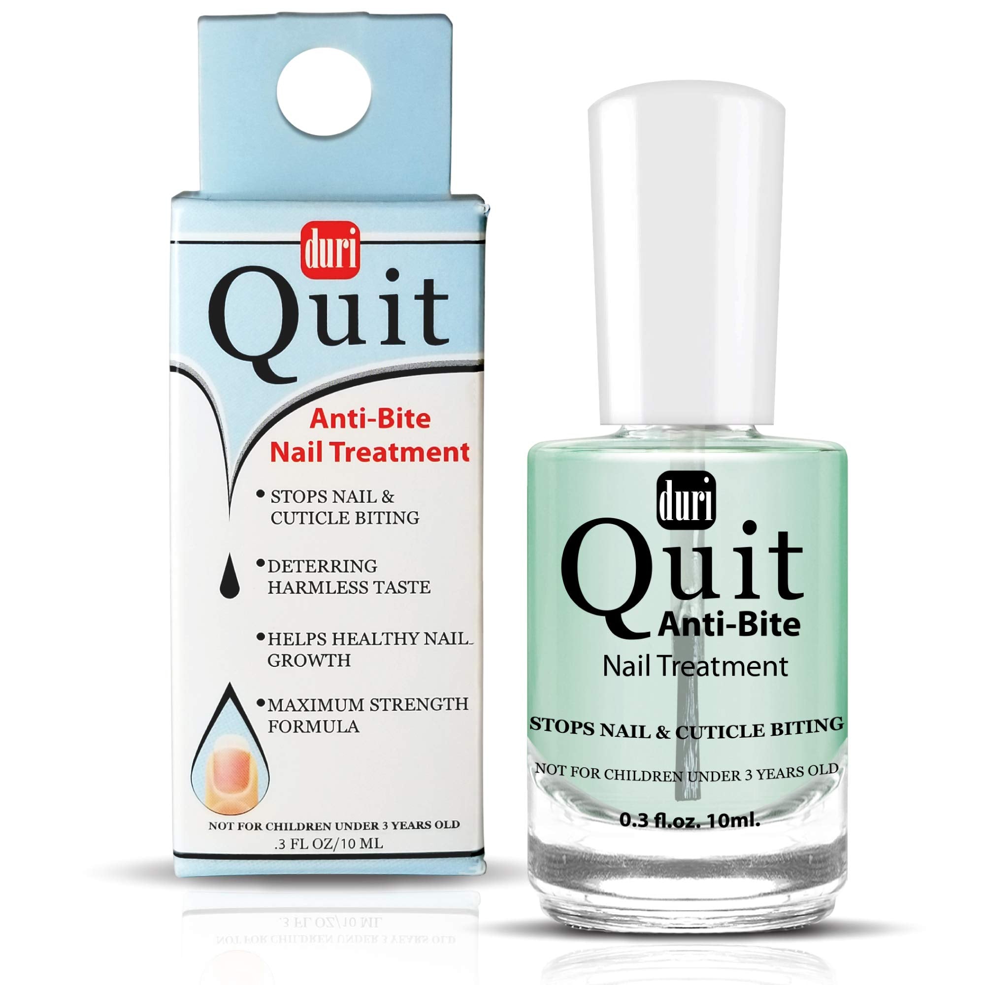 duri Quit Anti Bite, Stops Nail and Cuticle Biting and Sucking, Bitter Taste, Nail Care, for Ages 3+ (0.3 fl.oz. 10 ml.)