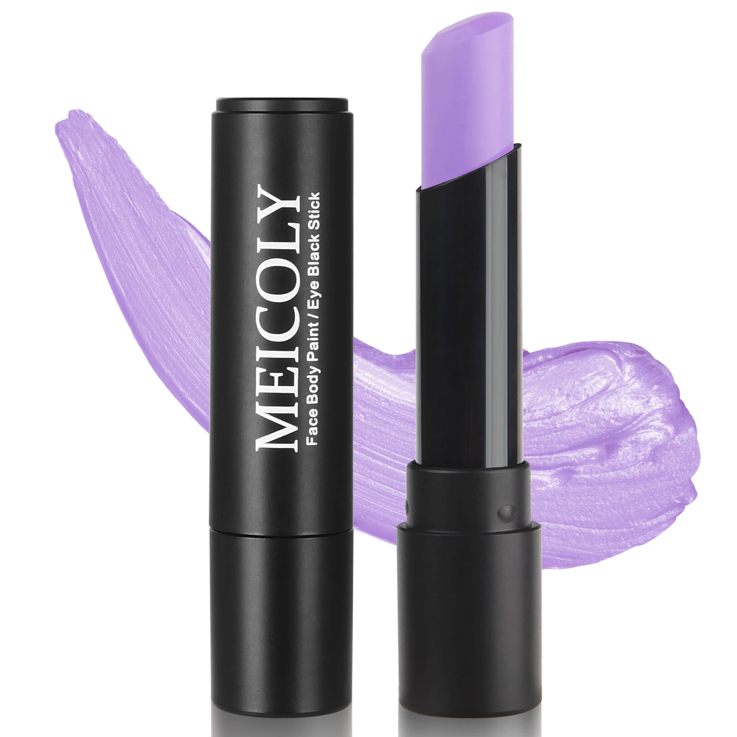 MEICOLY Light Purple Face Paint Stick,Cream Lavender Body Paint Stick,Sweatproof Pale Purple Eye Black for Sports Football/Baseb