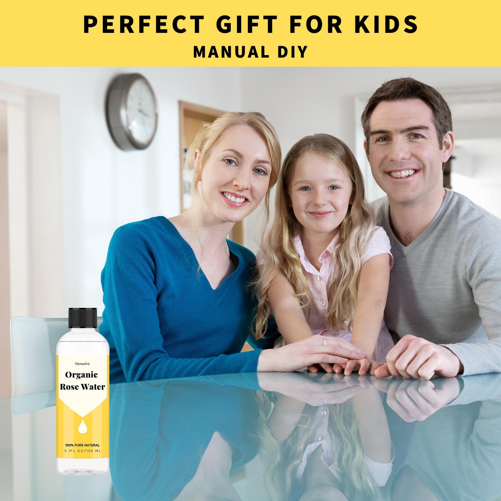 5.1 Fl Oz Rose Hydrosol For Face Hydrating Mist Hydration, 100% Pure Rose Water, Cleanses & Softens Skin, Promotes Healthy Skin