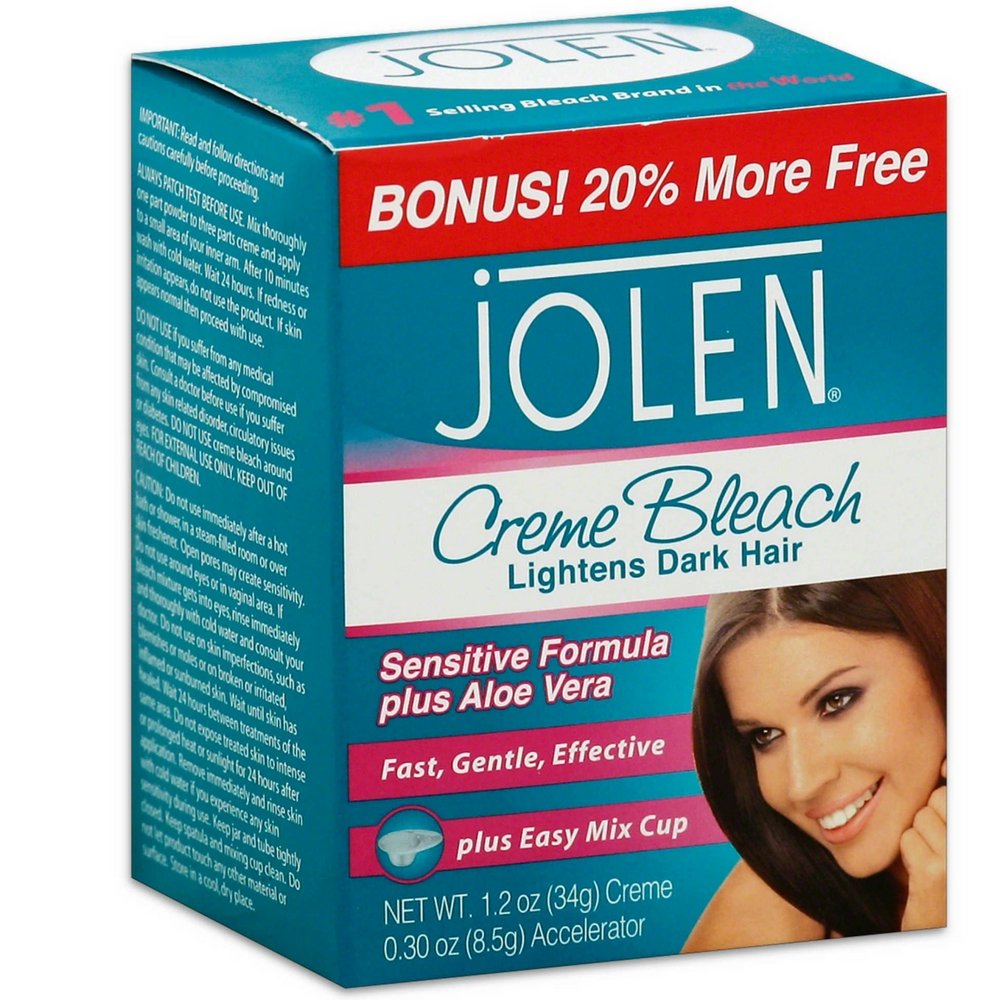 Jolen Creme Bleach Sensitive Formula Plus Aloe Vera 1.2 oz (Pack of 4)