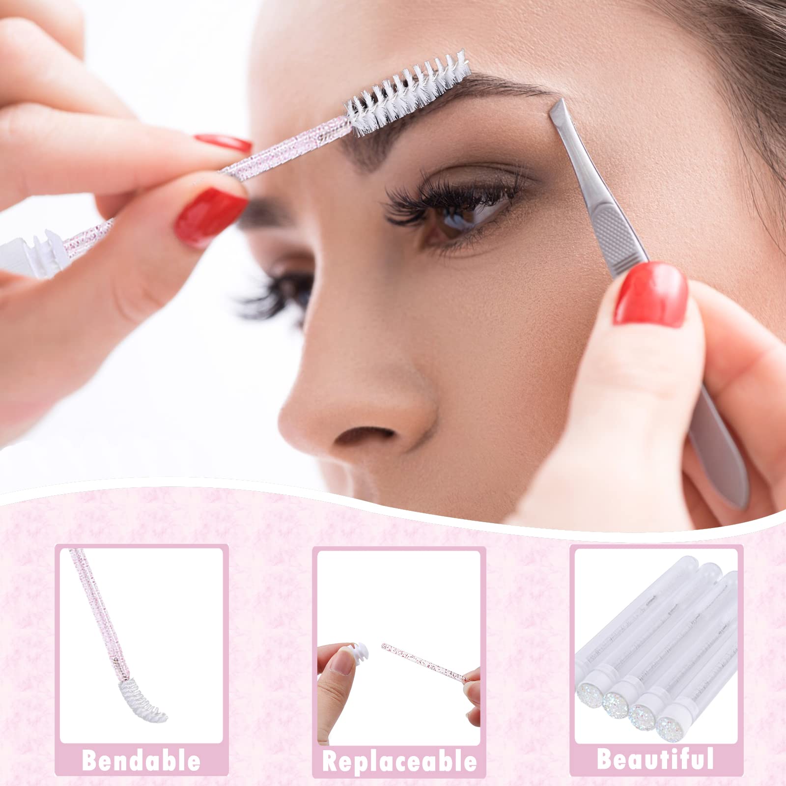 60Pcs Lash Shampoo Bottles And Brushes Set, 10Pcs Foam Pump Dispenser, Lash Cleaning Brush, Eyelash Extension Tube Brush, Instru