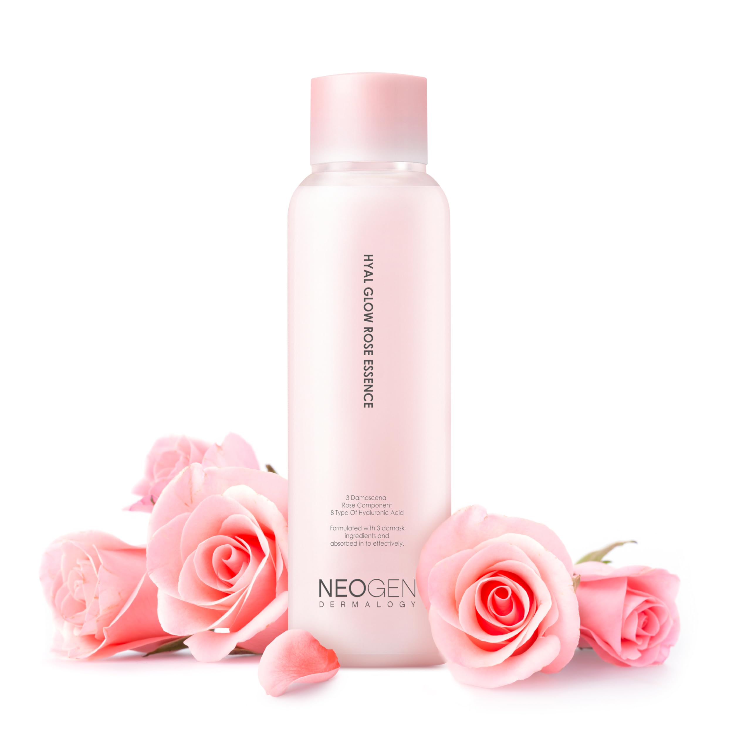 Dermalogy By Neogen Hyal Glow Rose Essence - Hydrating Essence With 74% Of Damask Rose Water Damask Rose Flower Oil & Damask Ros