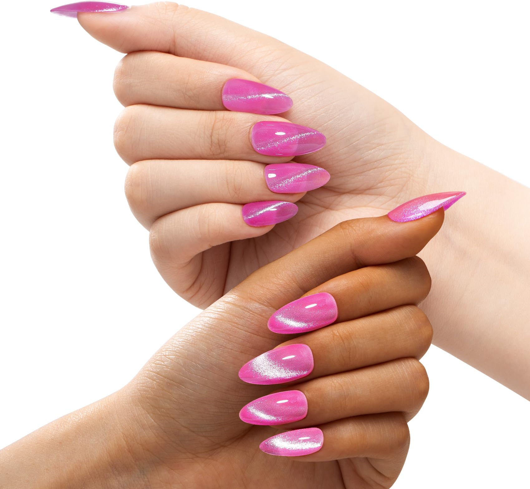 Maychao 15Ml Cat Eye Gel Nail Polish 1Pc Pink Gel Polish With Magnet Soak Off Holographic Magnetic Nail Polish For Nail Art Mani