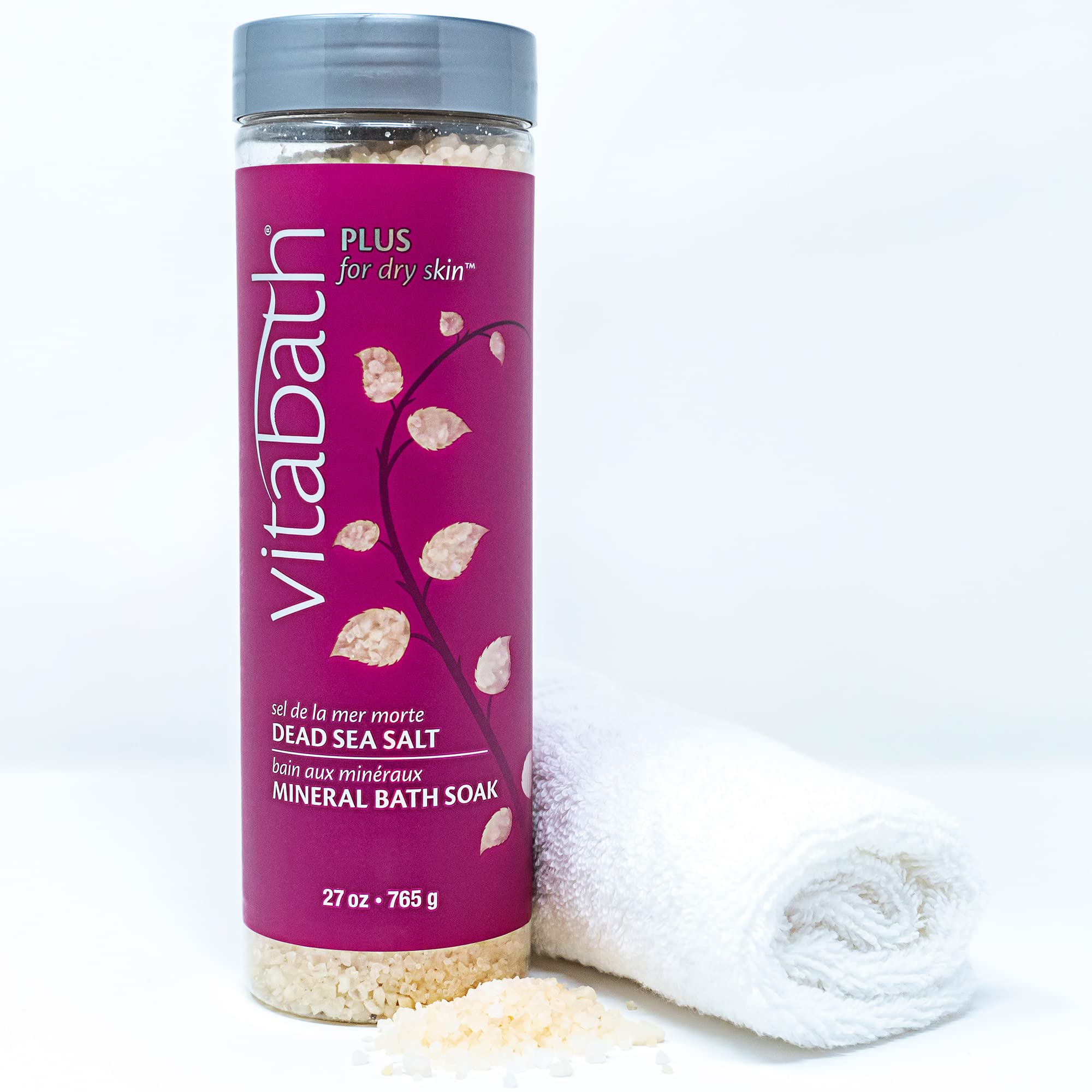 Vitabath Plus For Dry Skin Mineral Bath Soak Reviving Muscle Recovery, Soreness, Tension Relaxing Dead Sea Salts & Skin Nourishi