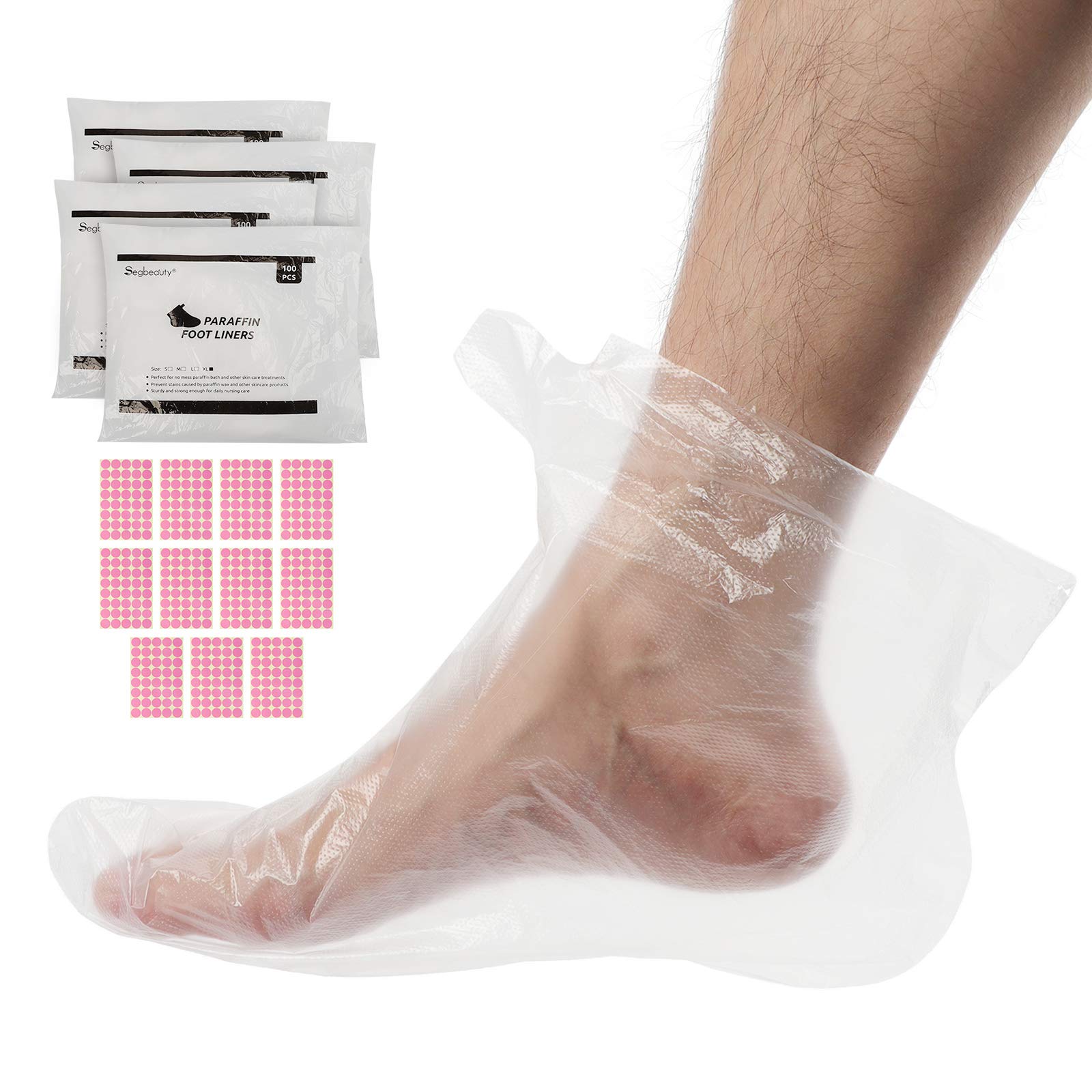 Segbeauty Paraffin Wax Bath Liners For Foot, 400Pcs Extra Large Xl Paraffin Foot Bags, Plastic Paraffin Bath Socks Hot Wax Thera