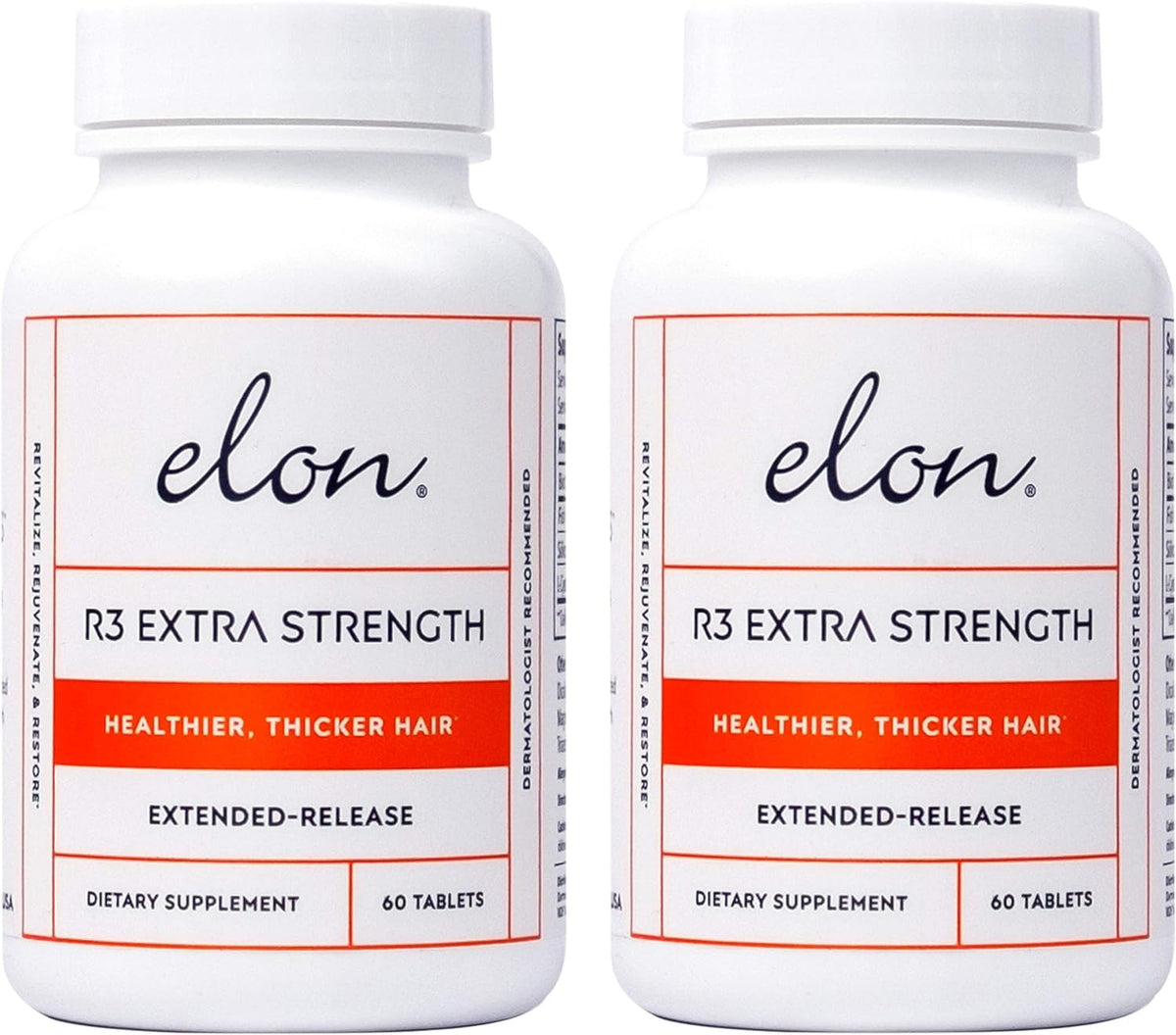 Elon R3 Extra Strength for Hair Growth - Hair Growth Supplements for Women to Grow Thicker, Fuller Hair, Advanced Formula with B