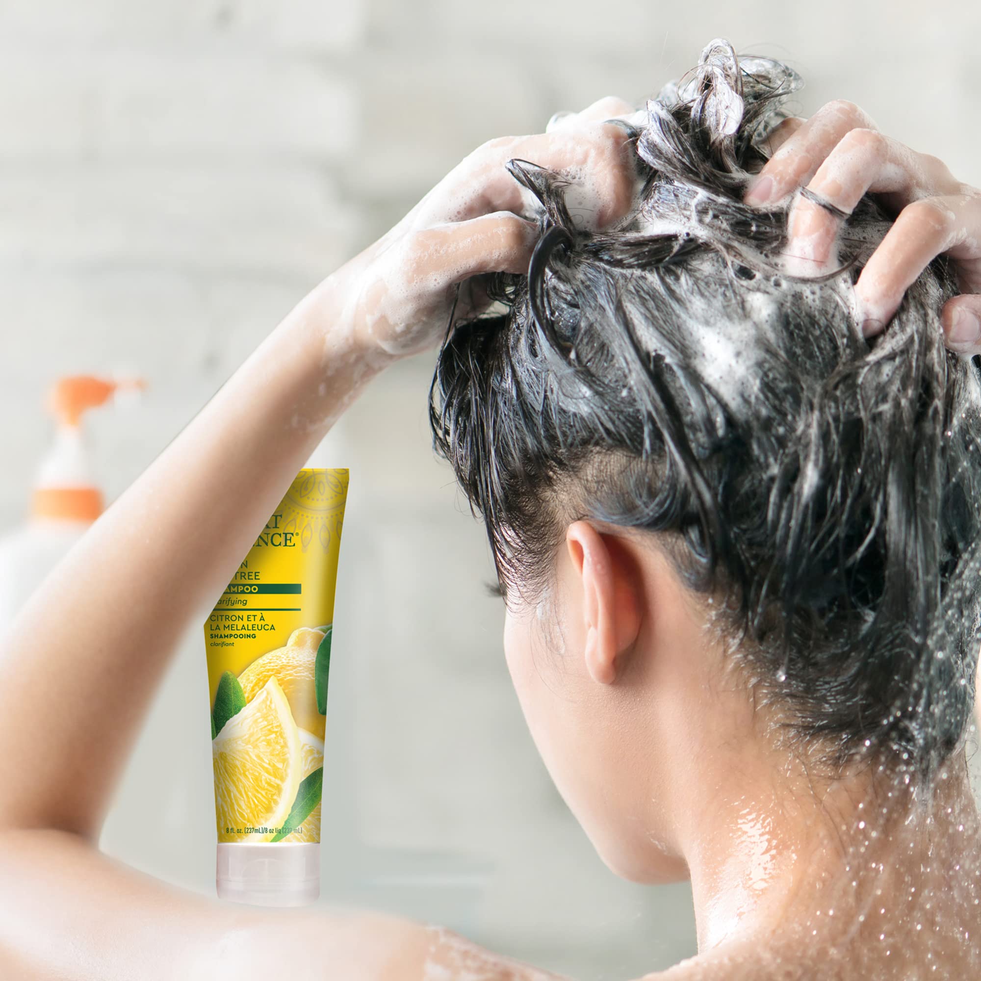 Desert Essence Lemon Tea Tree Shampoo - 8 Fl Ounce - Removes Excess Oil - Revitalizes Scalp - Strengthens & Protects Hair - Maca