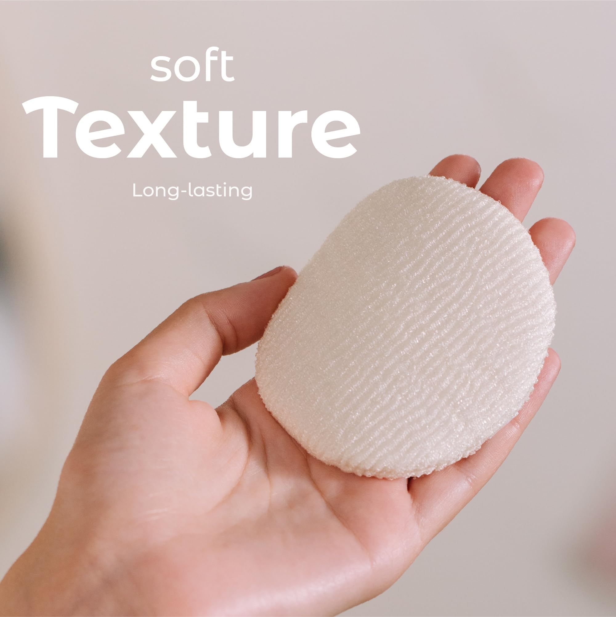 Mainbasics Face Scrubber Exfoliator Pads (4-Pack) - Exfoliating Facial Cleansing Buffing Sponge