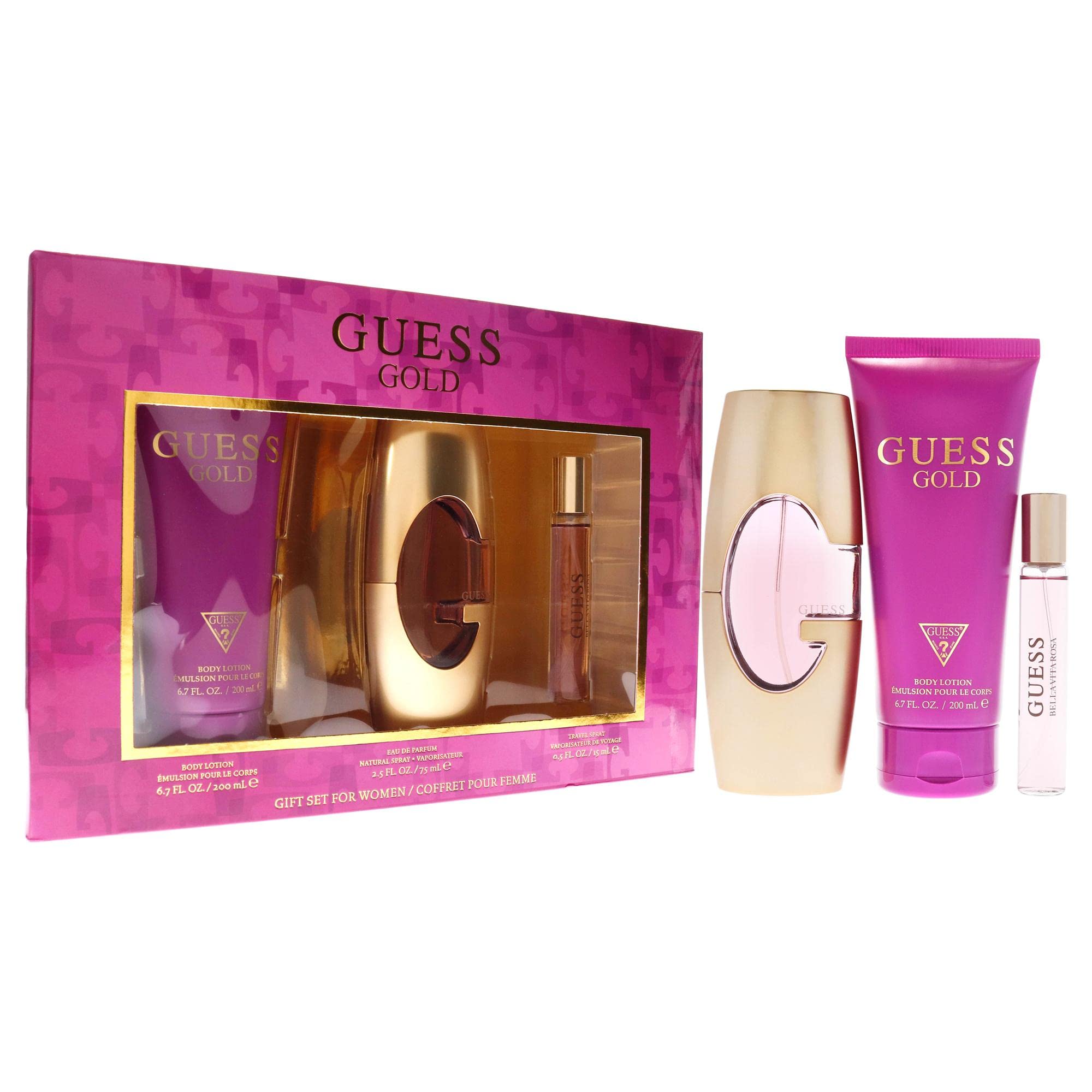 Guess Gold By Parlux, 3 Piece Gift Set For Women