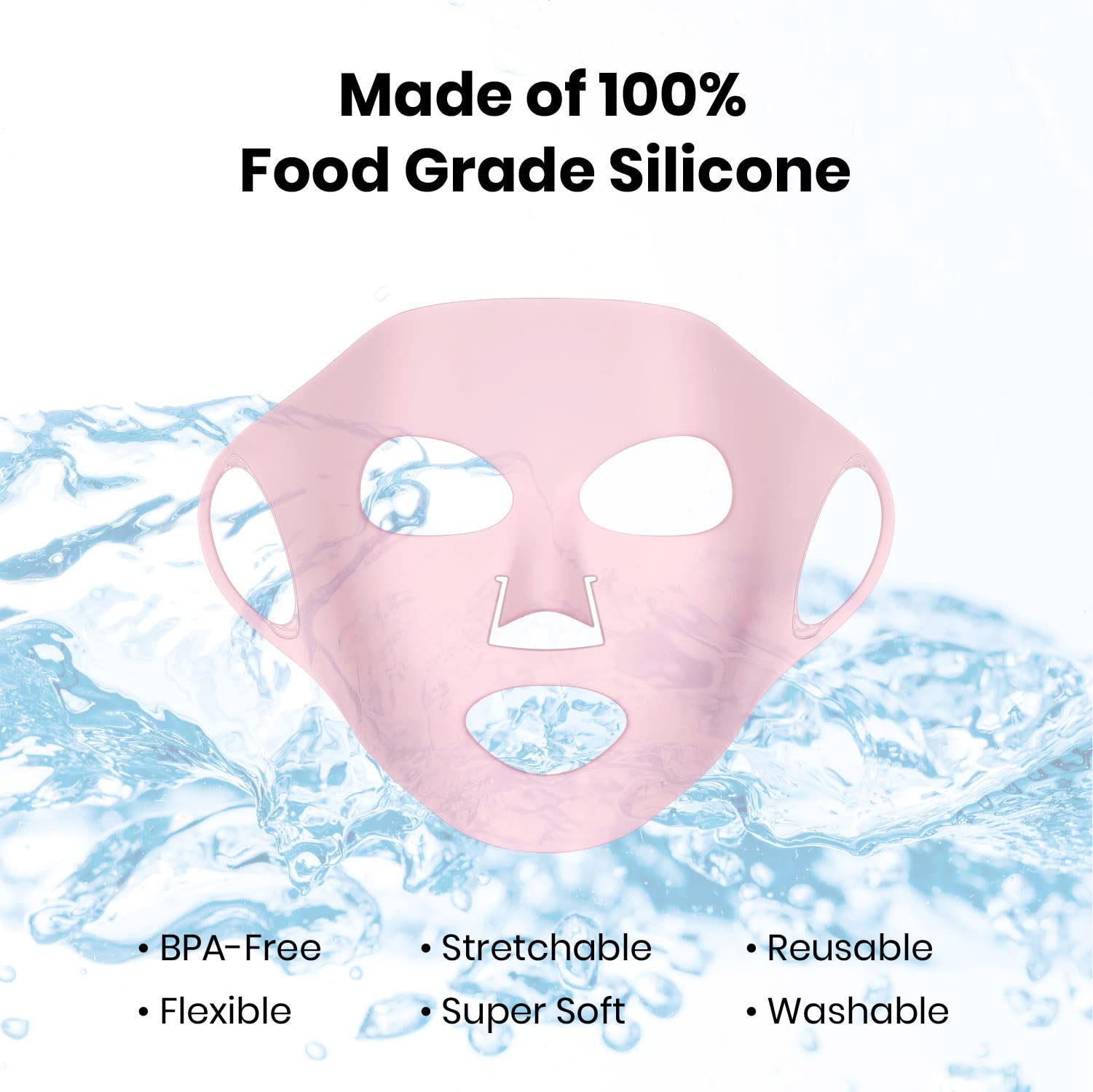 Lindo Silimask - Reusable Anti-Wrinkle Silicone Face Mask Holder For Sheet Masks, Moisturizing Facial Mask Cover, Prevent Evapor