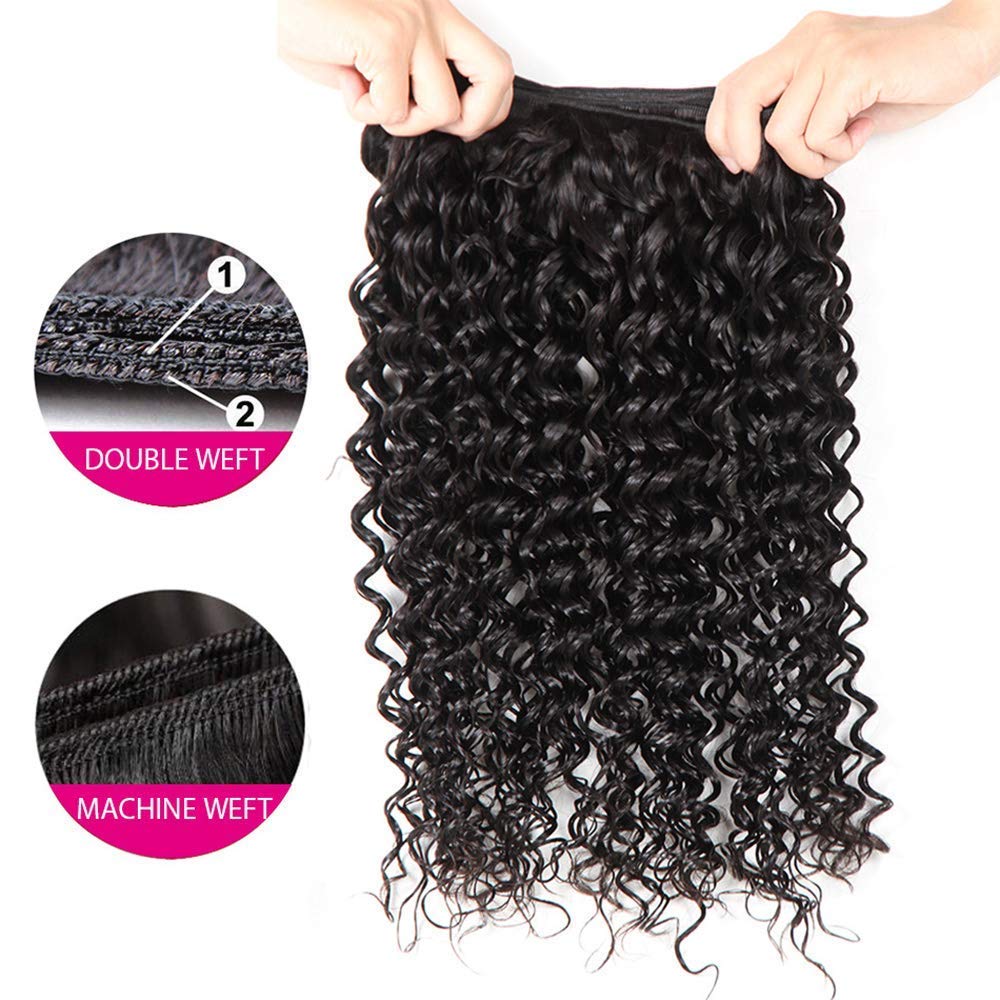 Alimog Water Wave Bundles With Closure Brazilian Virgin Hair Wet And Wavy Bundles With Lace Closure And Curly Bundles With Closu