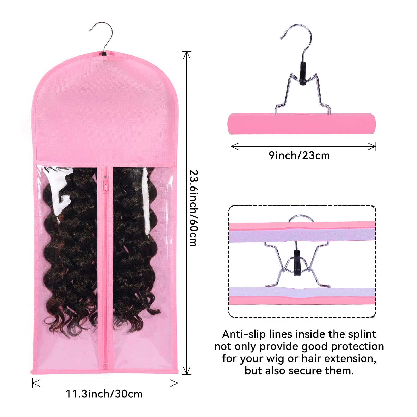 Hair Extension Holder Wig Storage Wig Wag Hair Extension Storage Wig Bags Storage Hair Extension Holder for Styling Wig Bags Sto