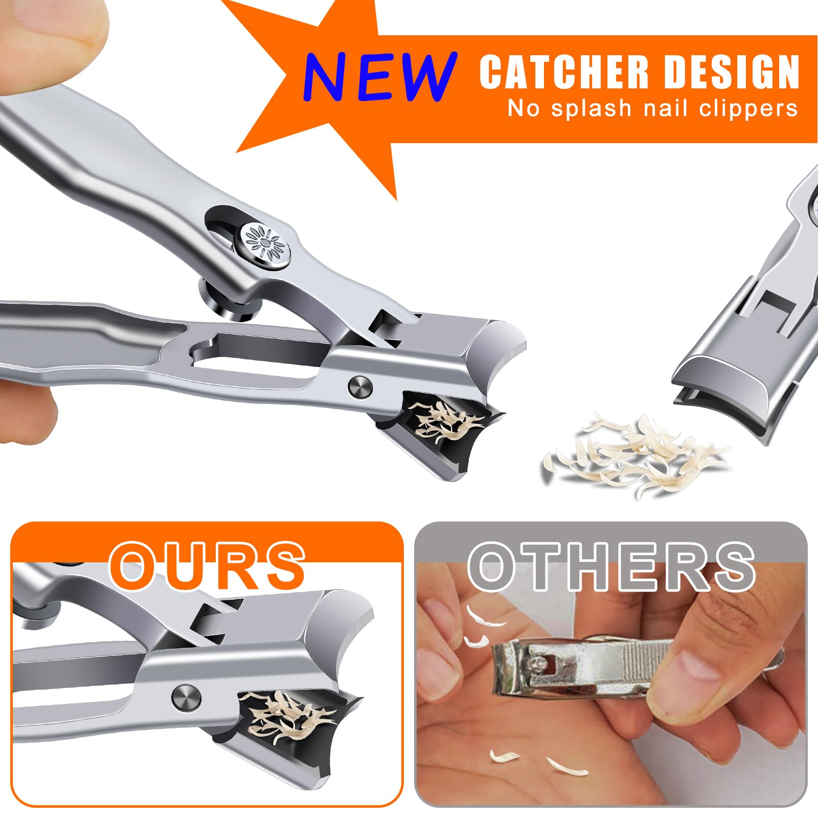 Nail Clippers For Men Thick Nails, 2024 Upgrade Large Toenail Clippers For Seniors Thick Toenails With Wide Opening, Ultra Sharp