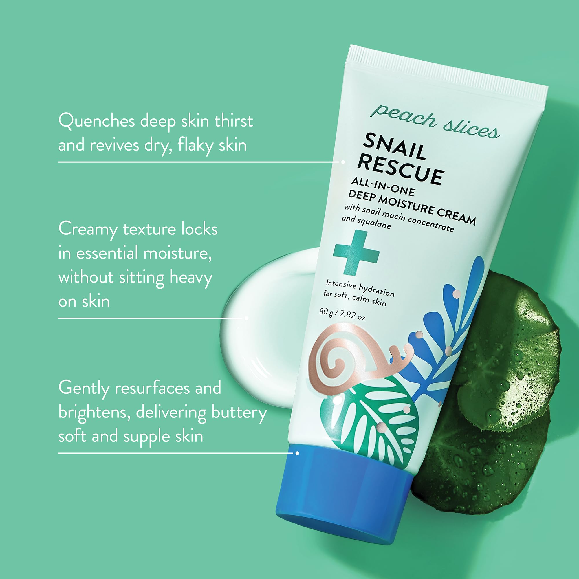 Peach Slices Snail Rescue All-In-One Deep Moisture Cream