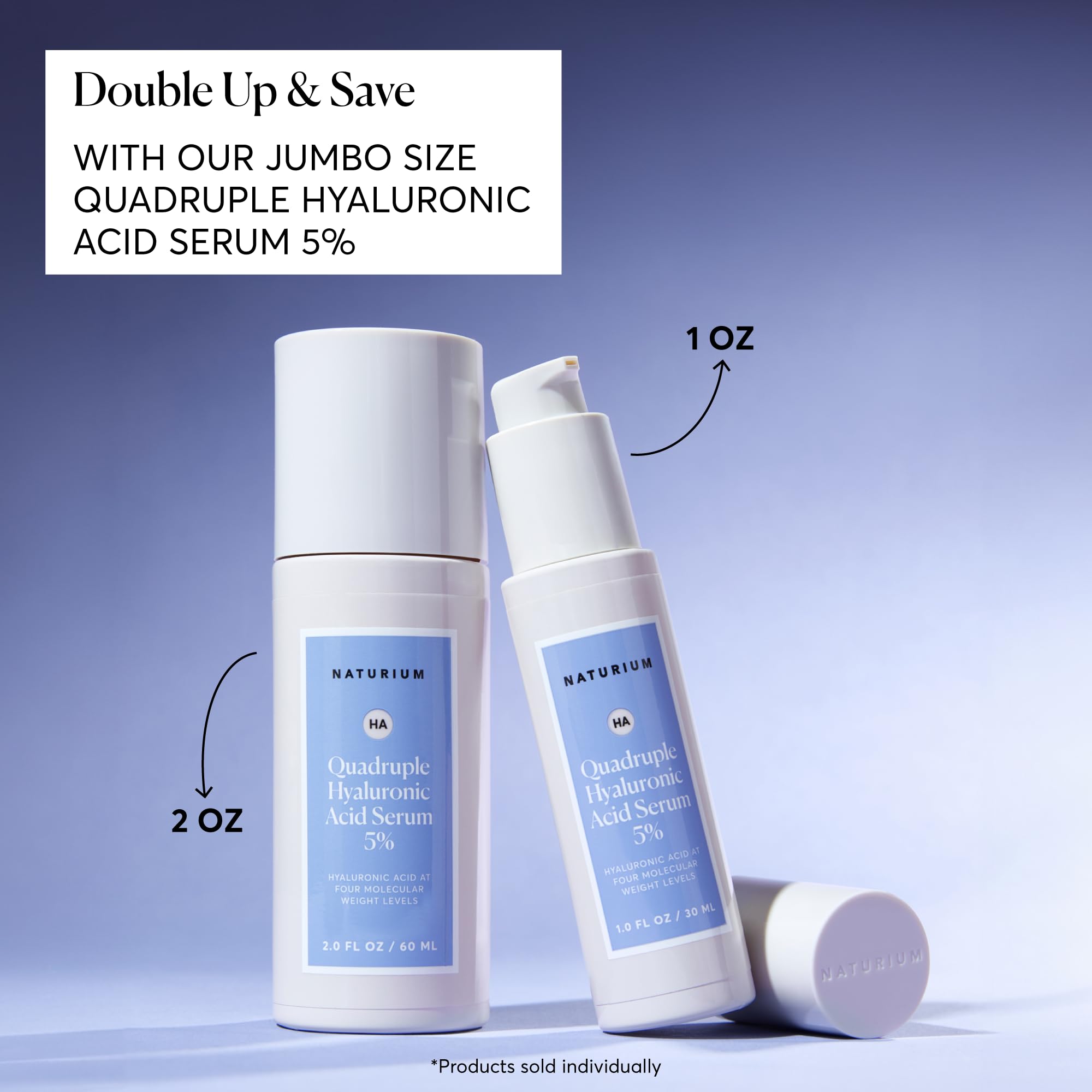 Naturium Quadruple Hyaluronic Acid Serum 5% Jumbo, Hydrating & Plumping Face Serum, Anti-Aging & Moisturizing Skin Care, Fragran