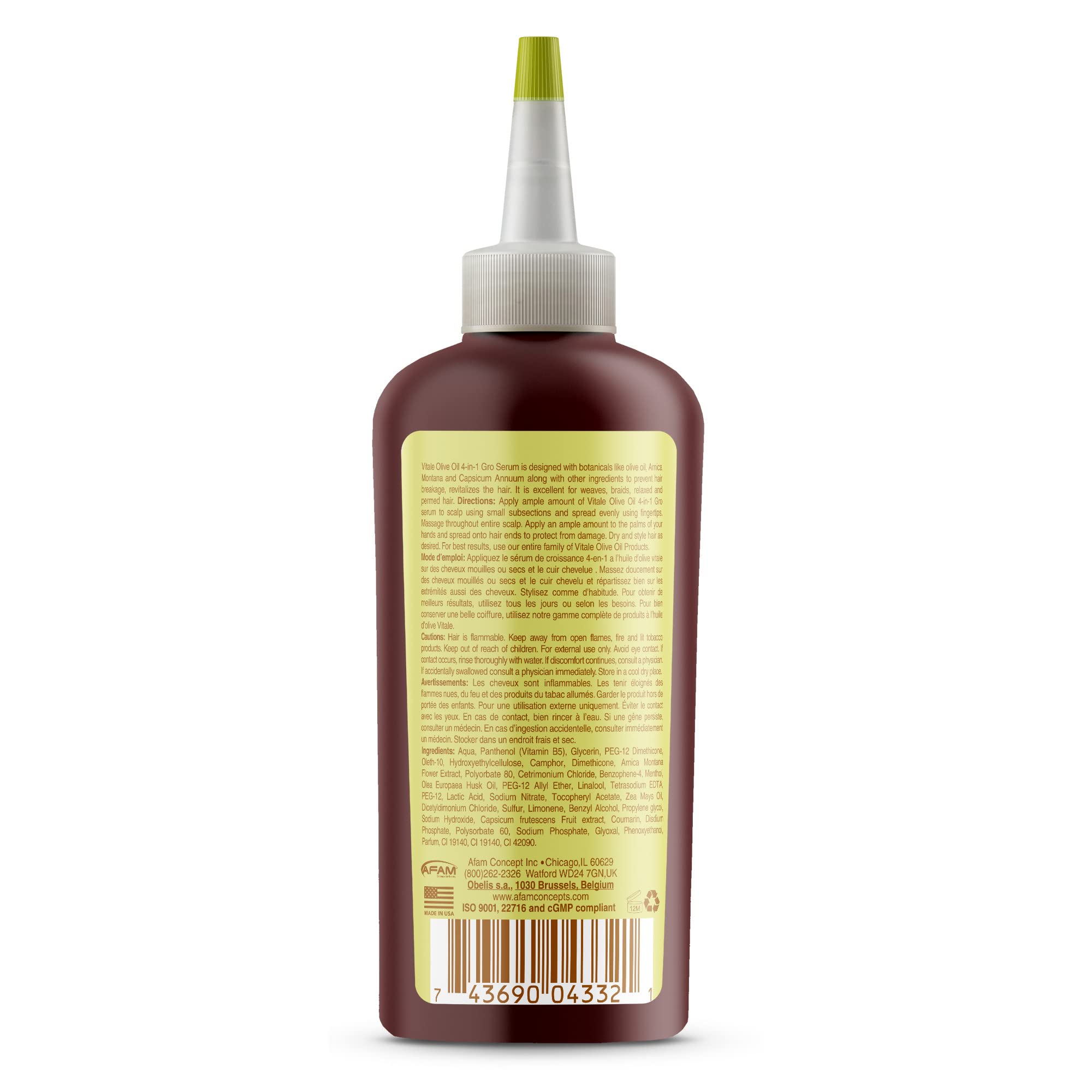 VITALE Olive Oil 4 In 1 Growth Serum, 4 Oz