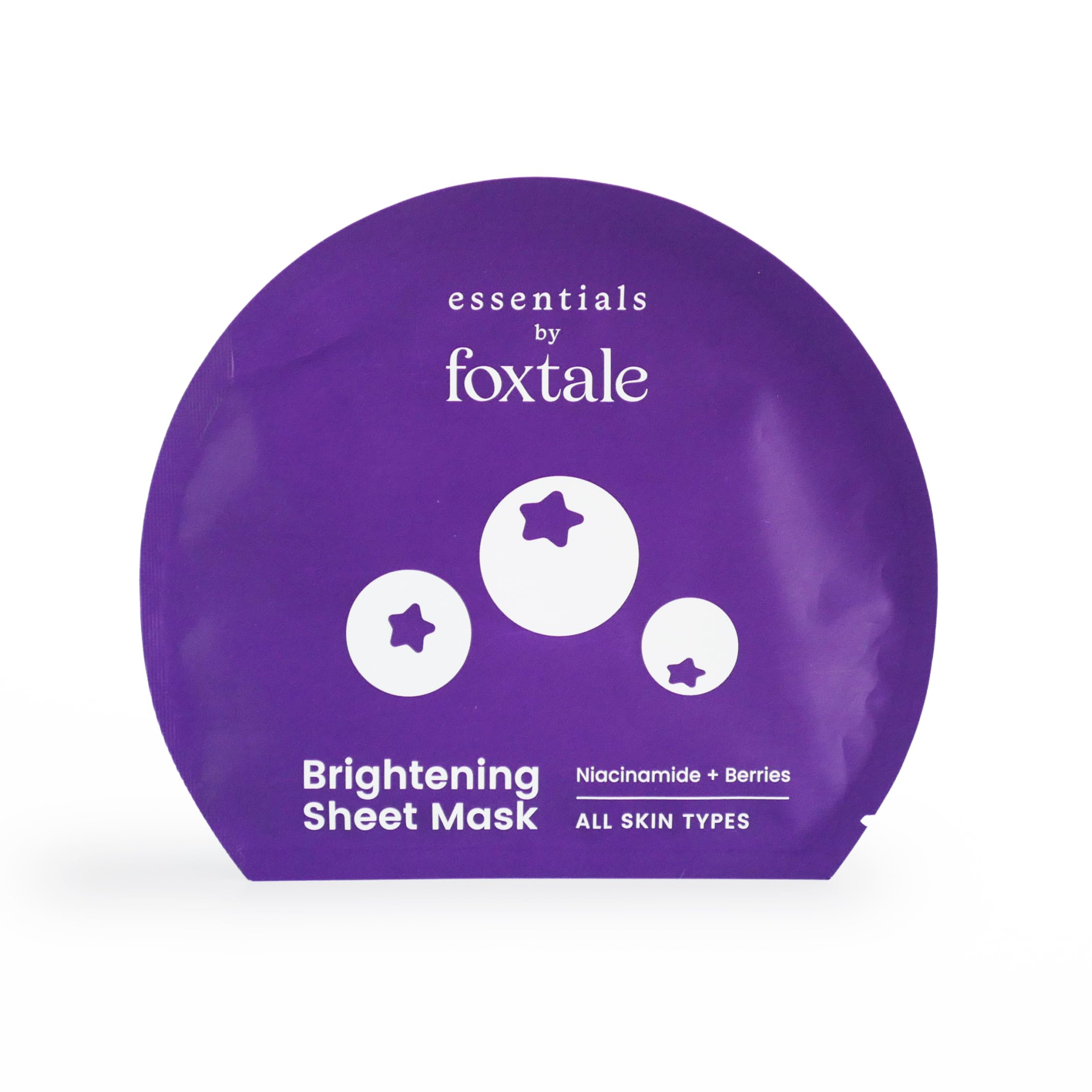 Foxtale Brightening Sheet Mask With Niacinamide And Berries For Bright Skin, Men & Women, 26G