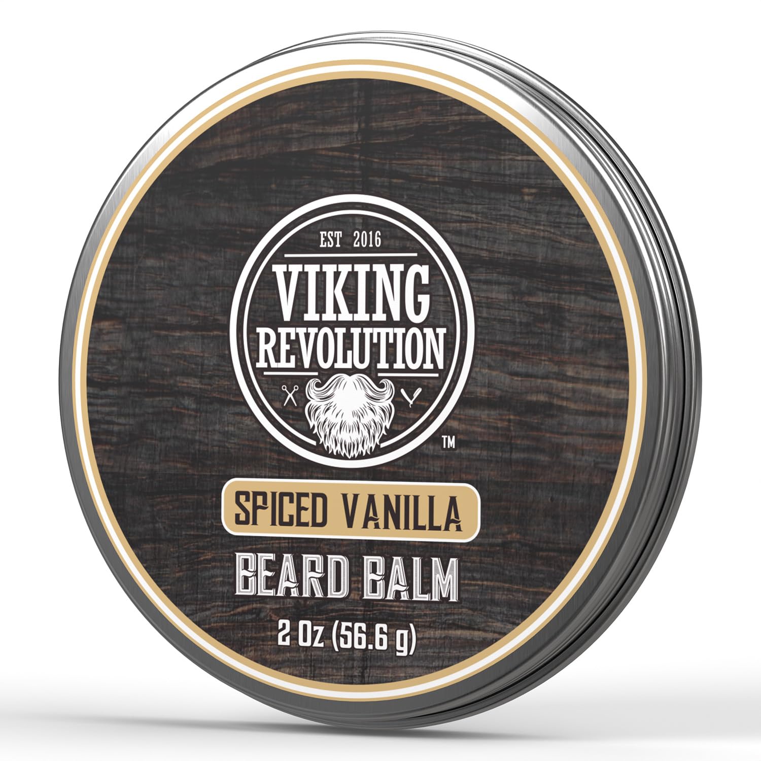 Viking Revolution Spiced Vanilla Beard Balm For Men - Beard Butter For Men With Argan Oil And Jojoba Oil - Beard Softener And Be