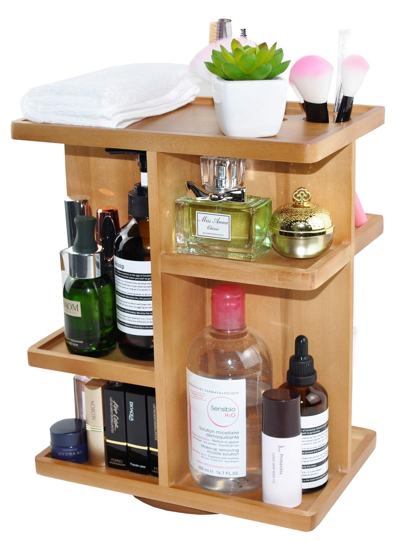 Spiretro Rotating Cosmetic Modular Organizer, Multi-Function Storage, 360 Degree Carousel For Makeup, Toiletries, Vanity, Desk,