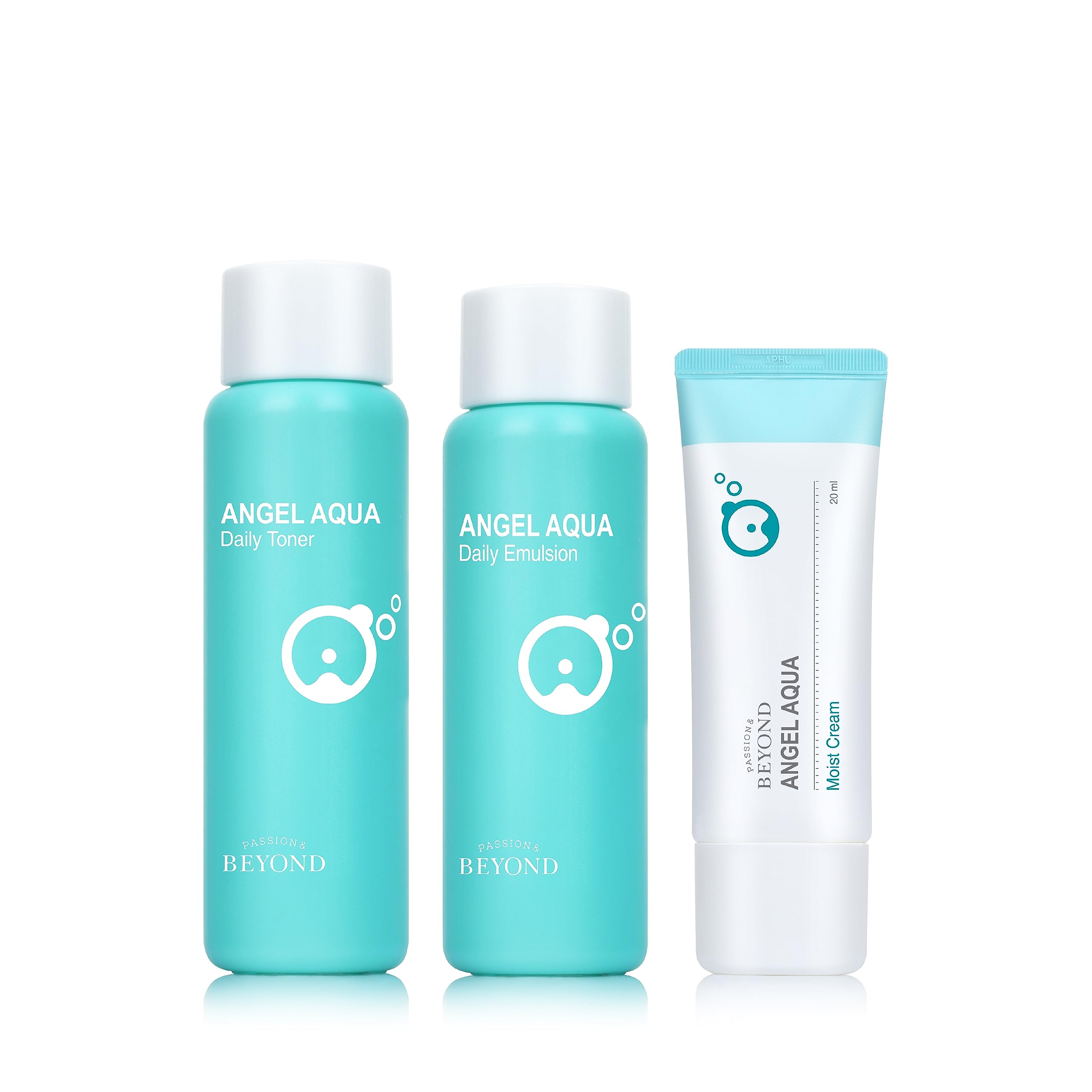 BEYOND Moisture Skincare Set (11.2fl oz , 3Piece Set)  Vegan Formula Korean Skin Care for Dry & Rough Skin. Toner & Emulsion. 