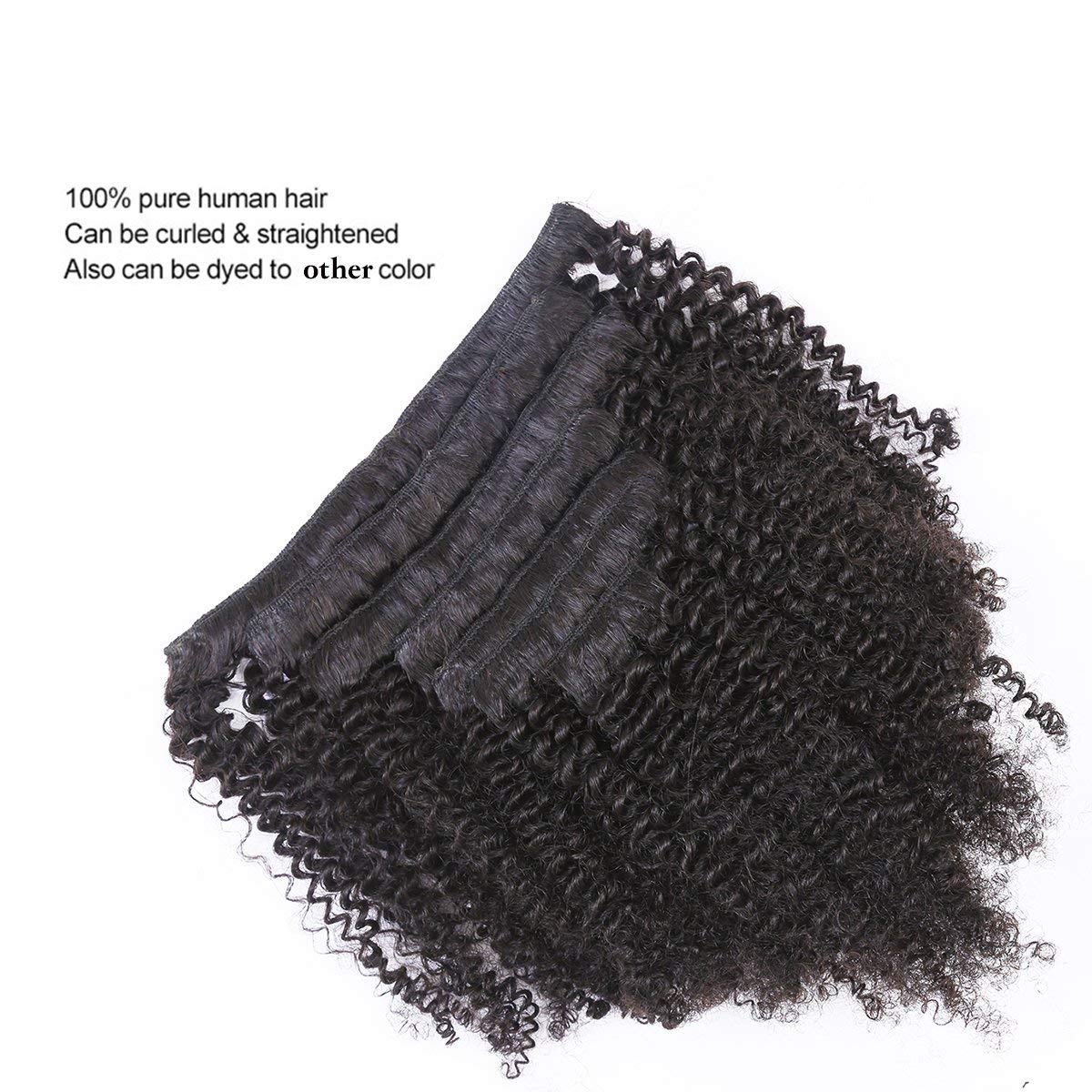 8A Grade Brazilian Remy Hair Clip in Extensions Afro Kinkys Curly Clip Ins Natural Virgin Hair African Americans Full Head 100%