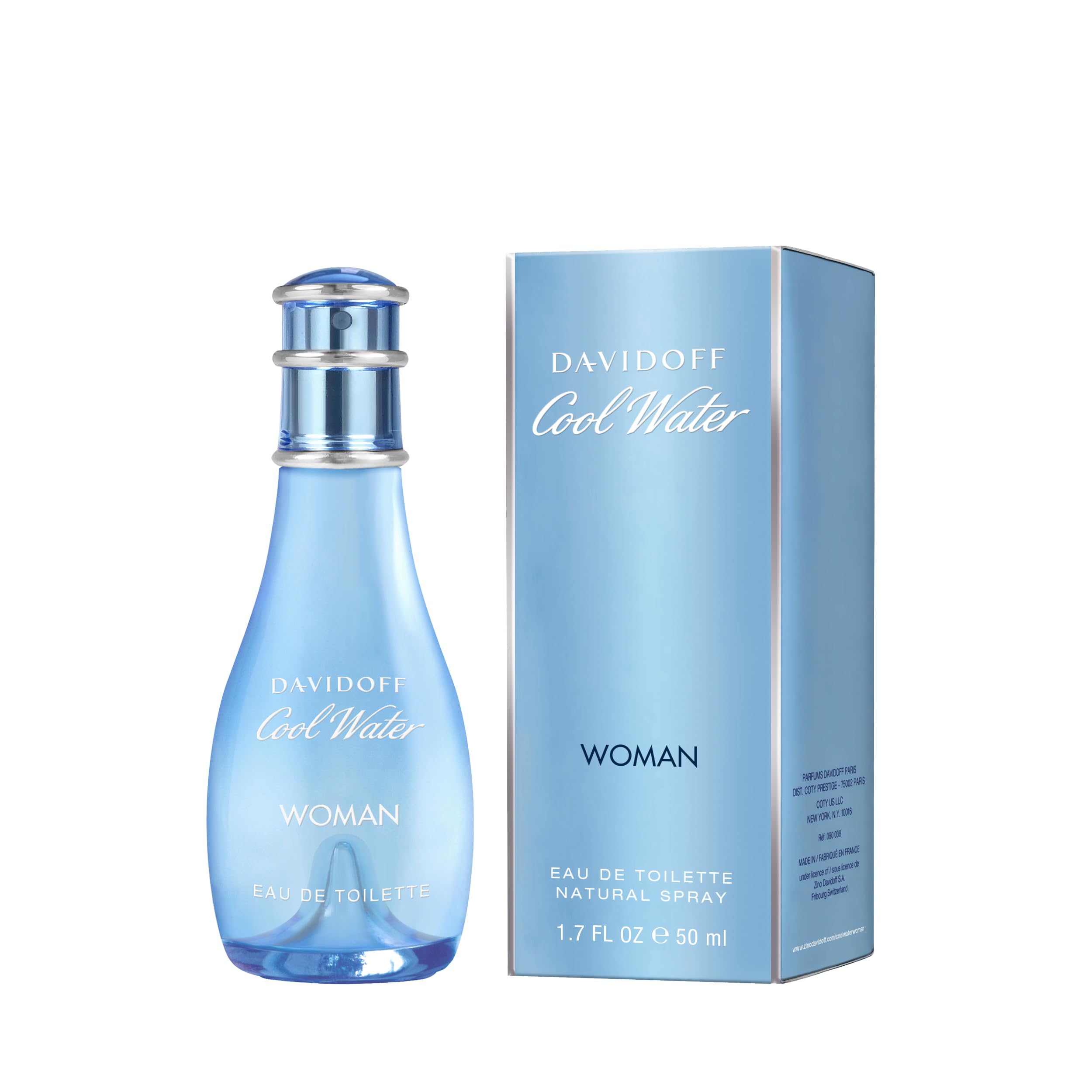 Zino Davidoff Cool Water Edt for Women 1.7 Oz/ 50 Ml, 1.7 Fl Oz