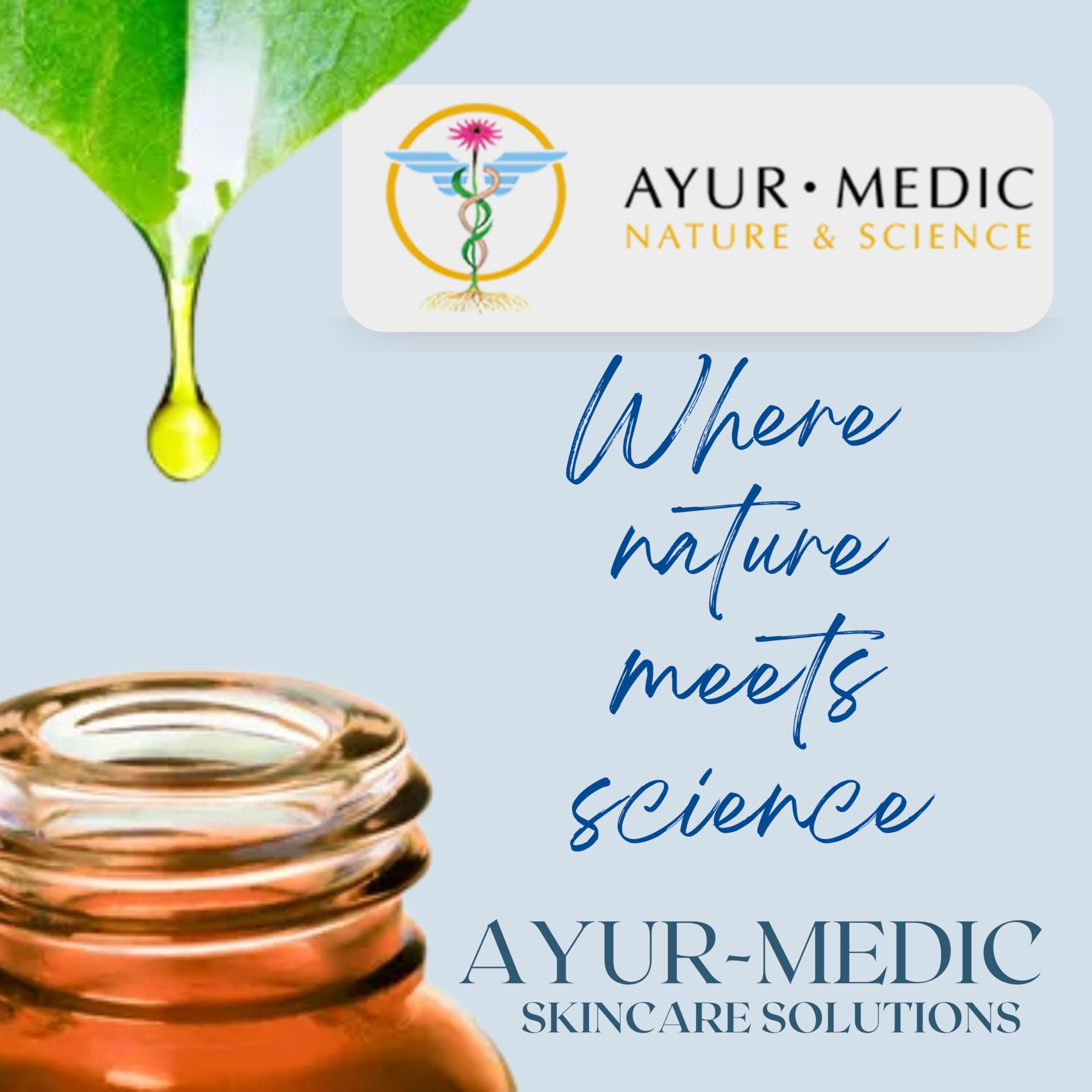 Ayur Medic Hi-Poten-C Serum - Vitamin C Face Serum, With 10% BV-OSC Stable Vitamin C, Vitamin E, Neossance Squalane, and Antioxi