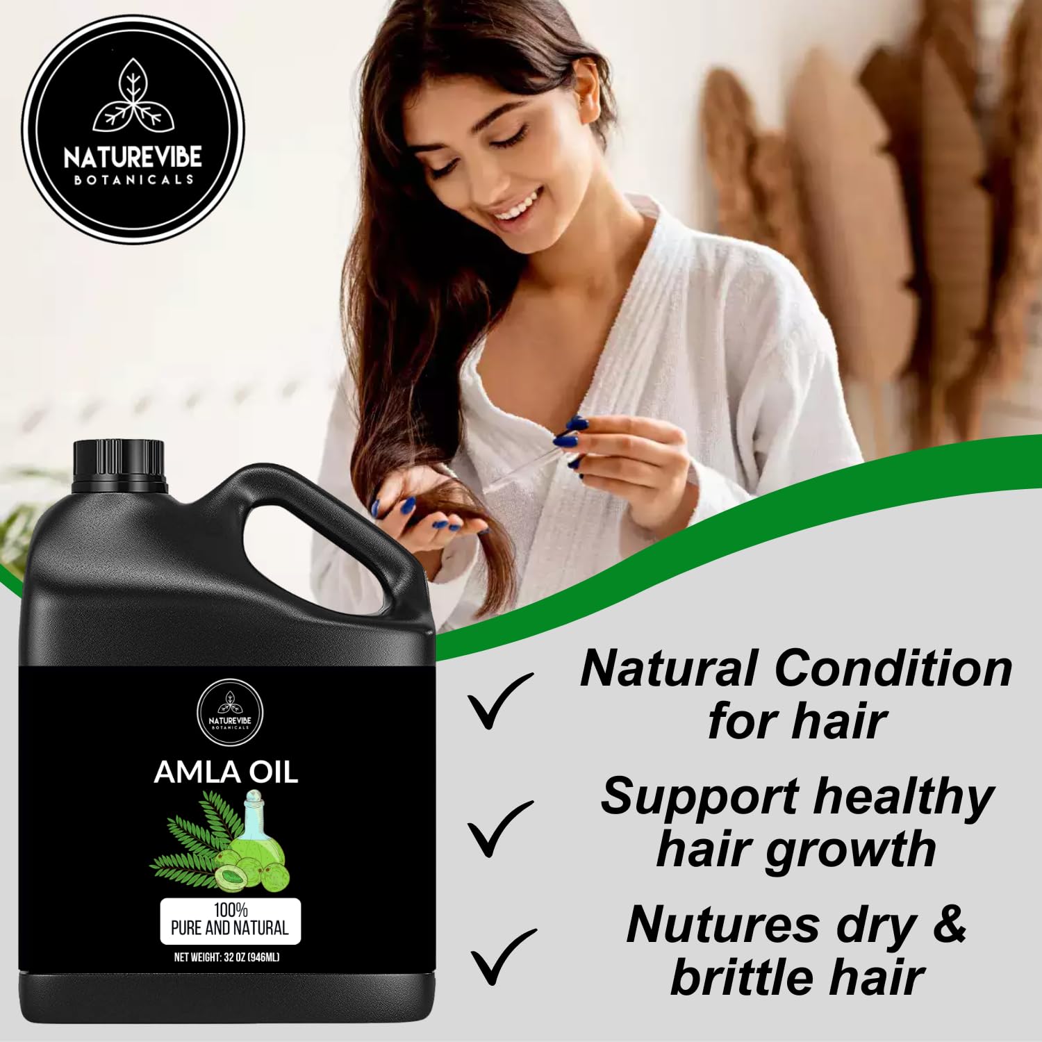 Naturevibe Botanicals Glycerine Liquid Oil 32 Ounces | 100% Pure And Natural | Great For Skin Care And Hair Care