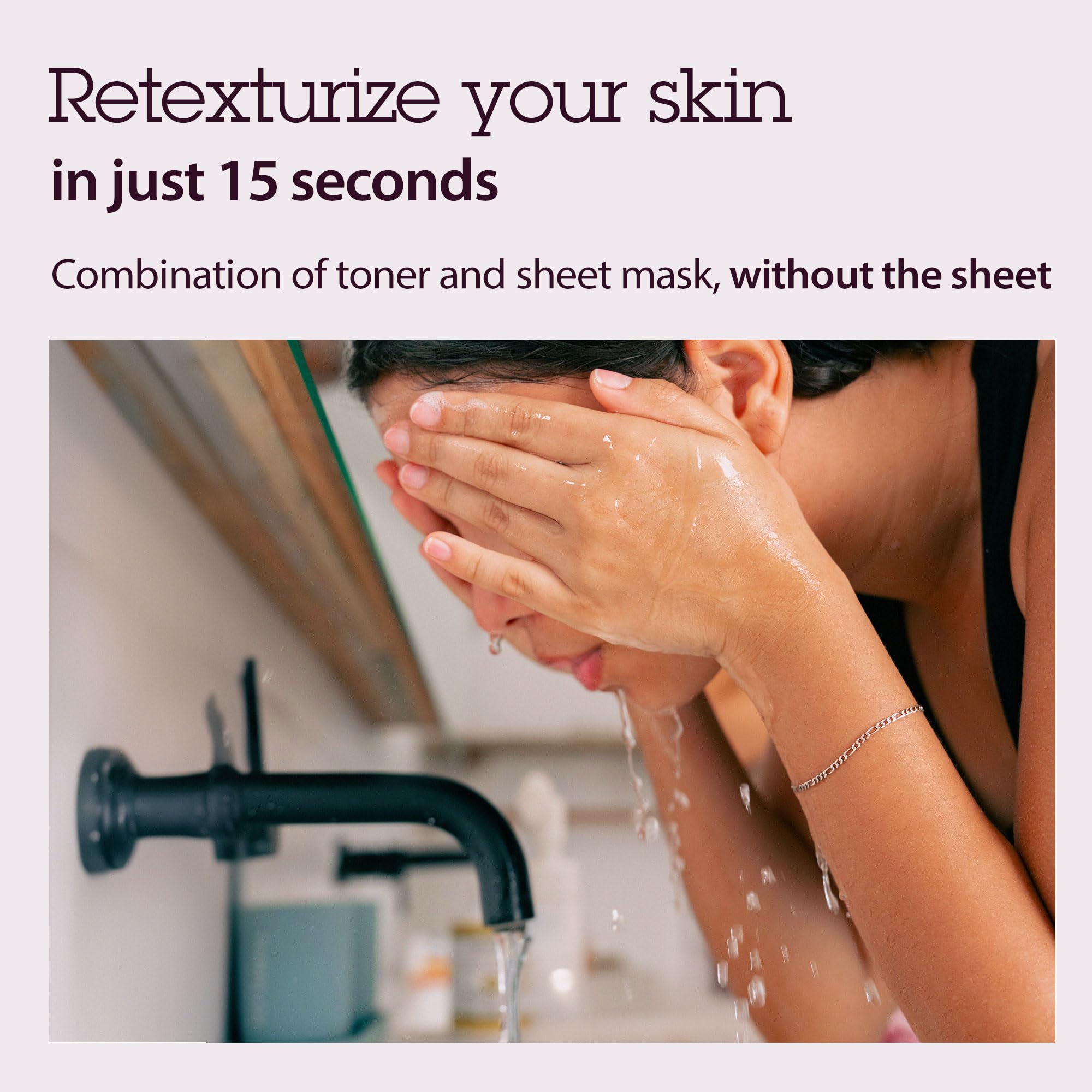 Blithe Patting Splash Mask Exfoliating Face Wash Rejuvenating Purple Berry - Facial Exfoliator with Castor Oil & Lactic Acid for