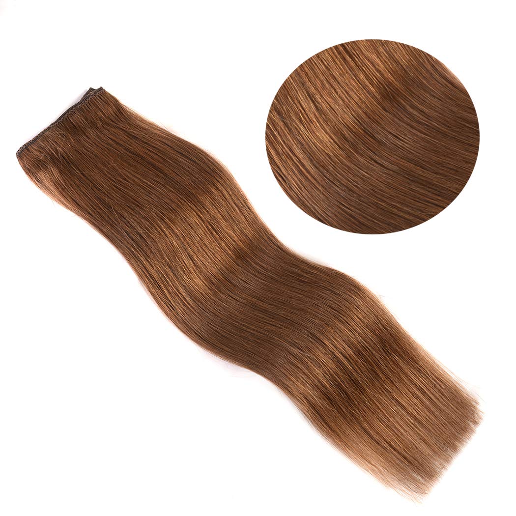 12'' Clip In Hair Extensions Remy Human Hair For Women - Silky Straight Clip In Hair Extensions Human Hair 50Grams 4Pieces Chest